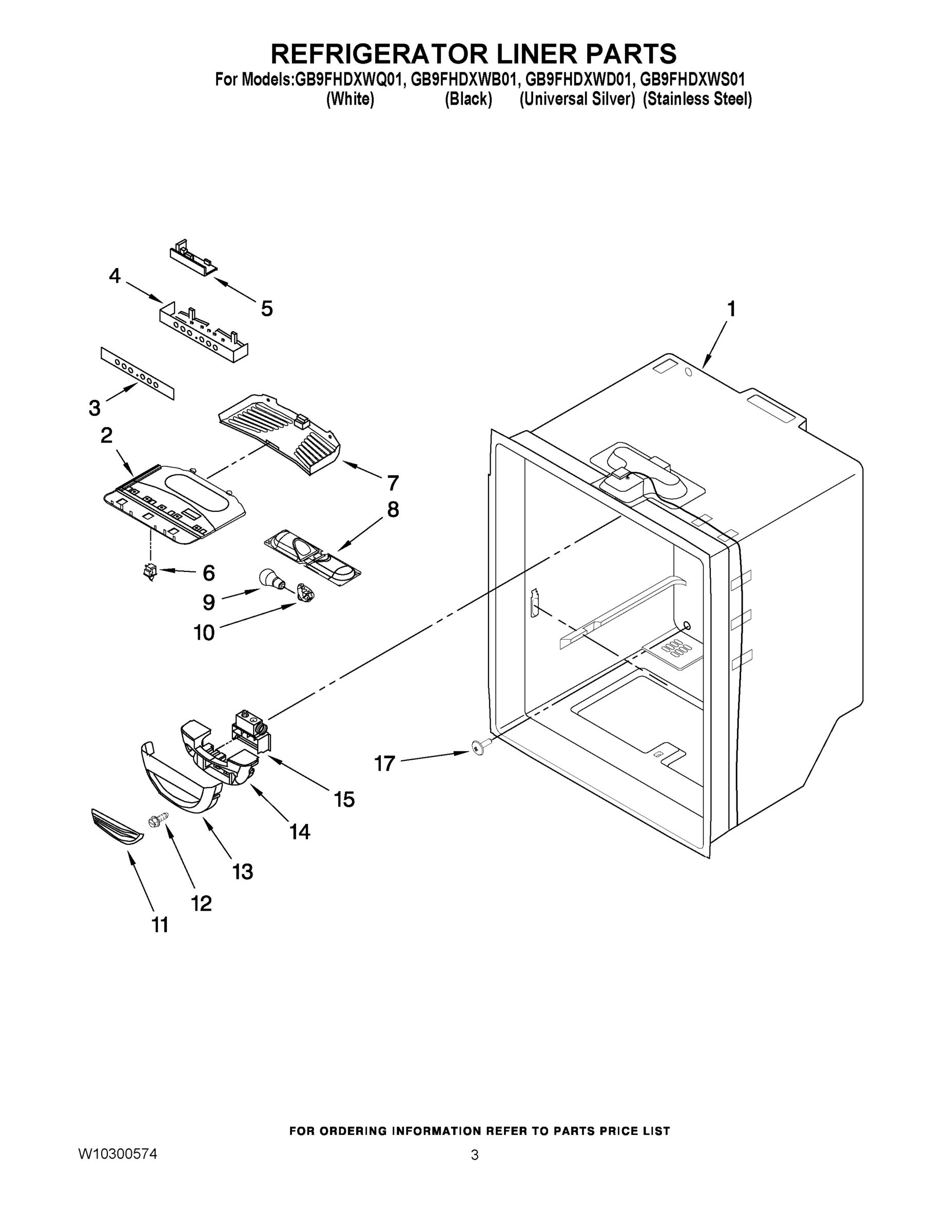02 - REFRIGERATOR LINER PARTS