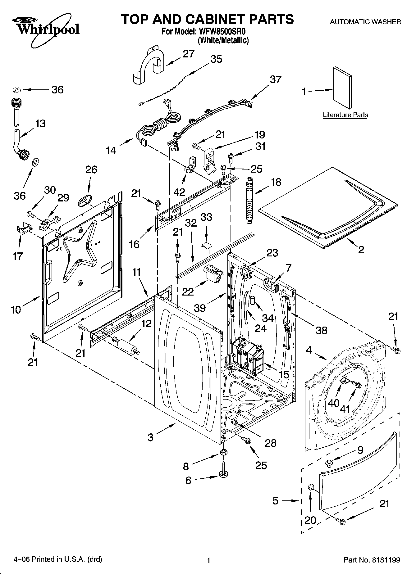 01 - TOP AND CABINET PARTS