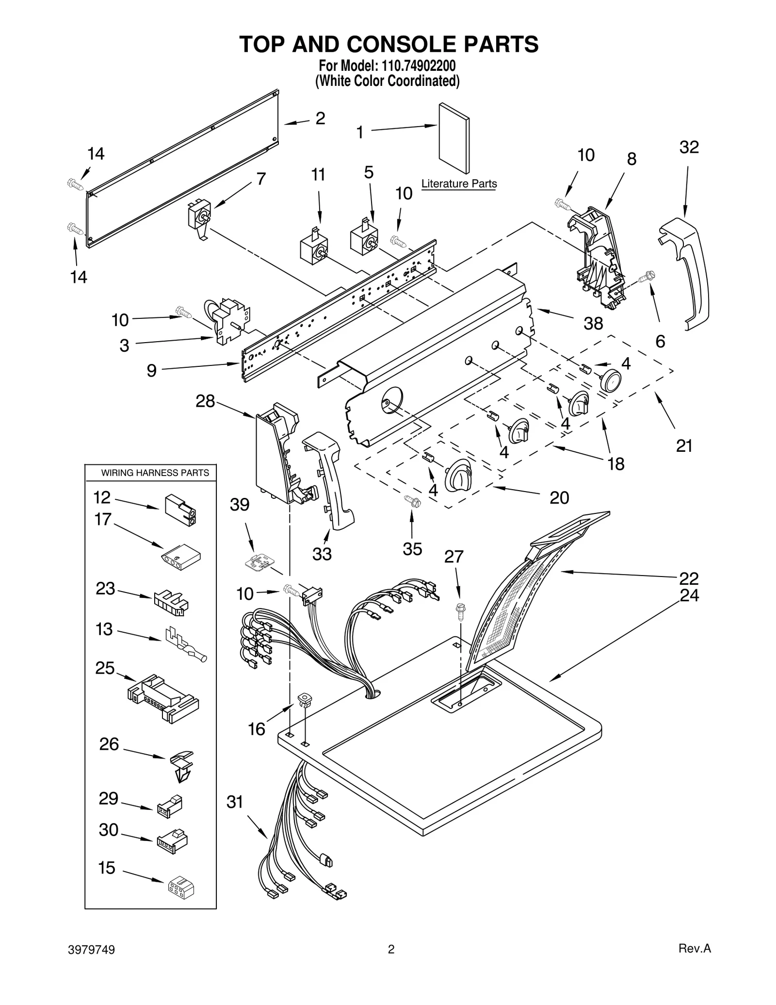 TOP AND CONSOLE PARTS