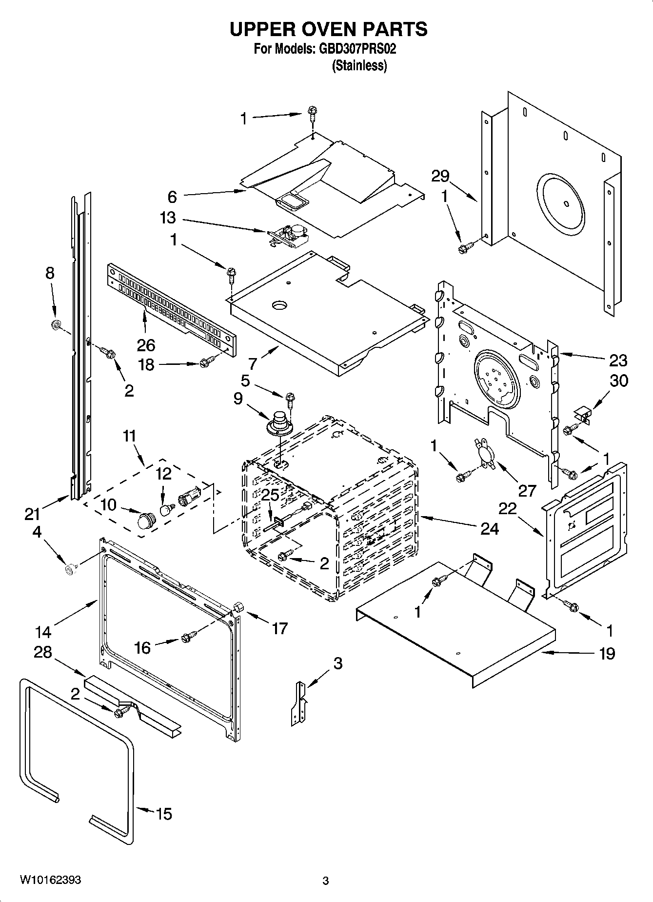 02 - UPPER OVEN PARTS