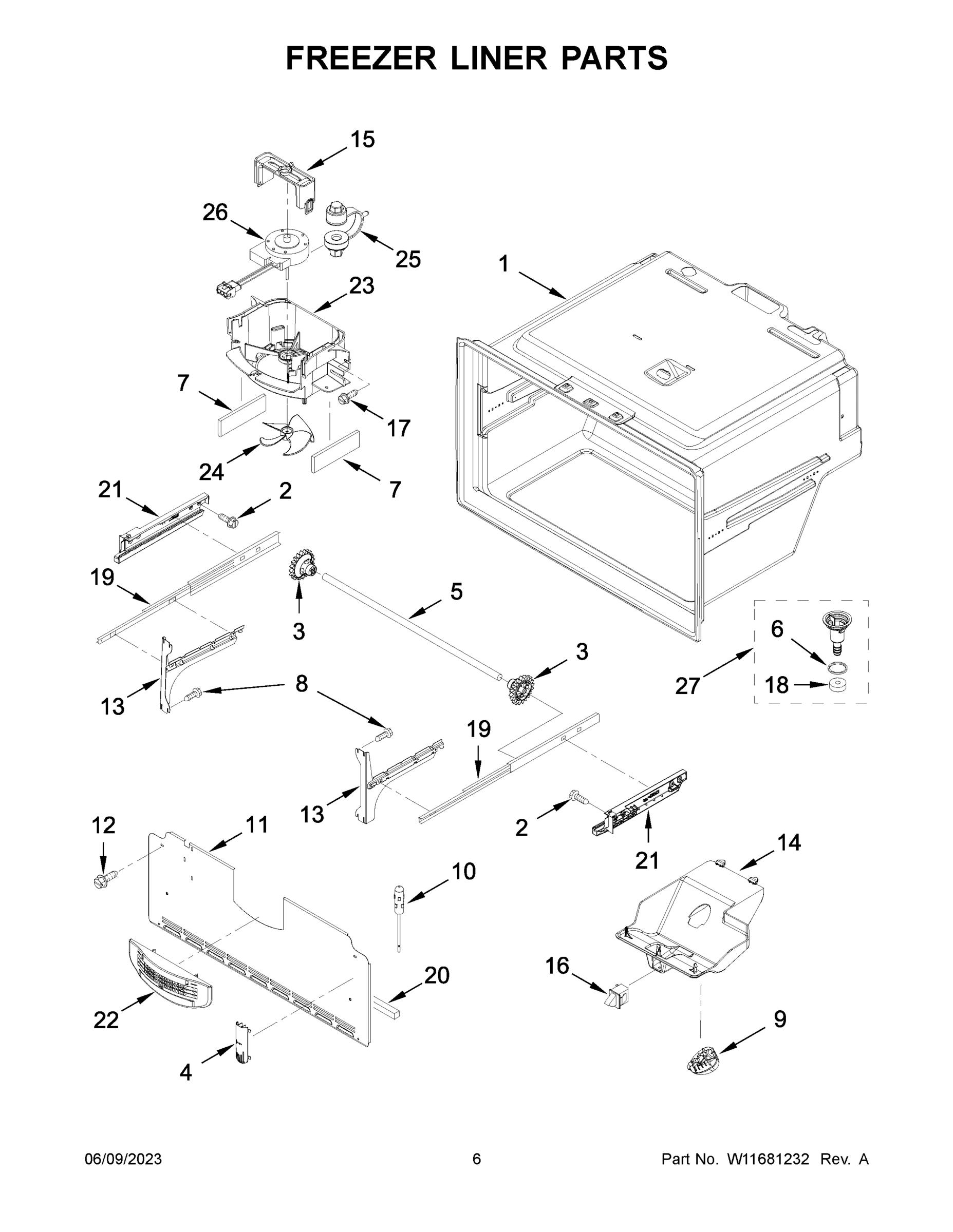 04 - FREEZER LINER PARTS