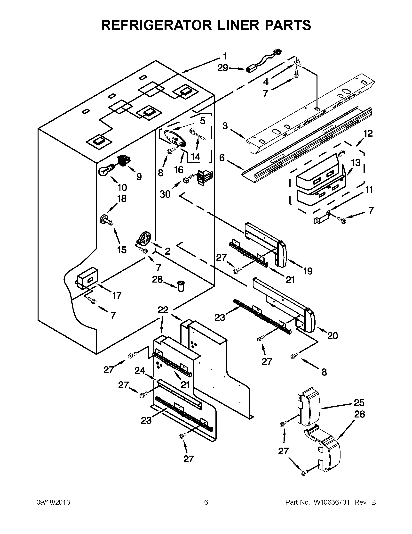 04 - REFRIGERATOR LINER PARTS