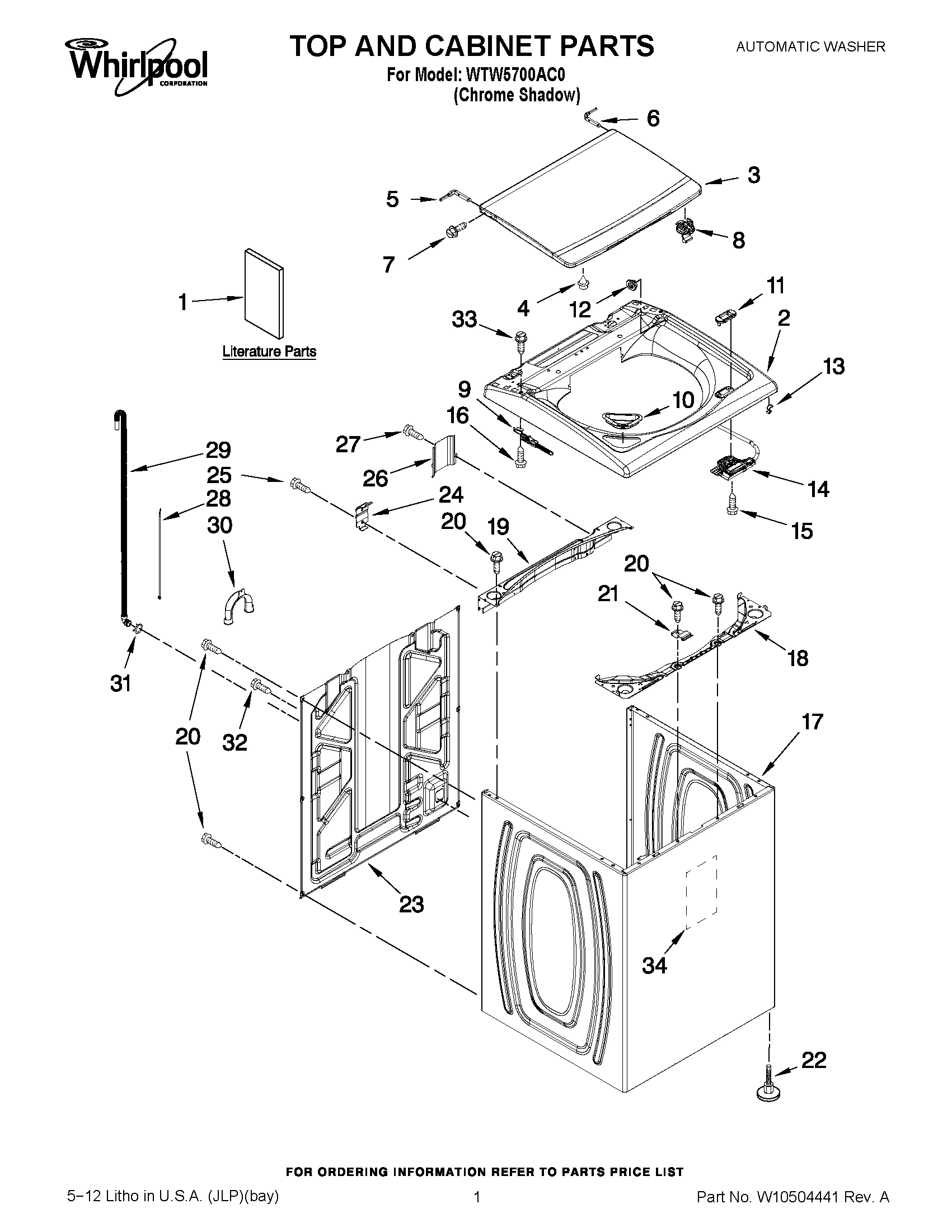 01 - TOP AND CABINET PARTS