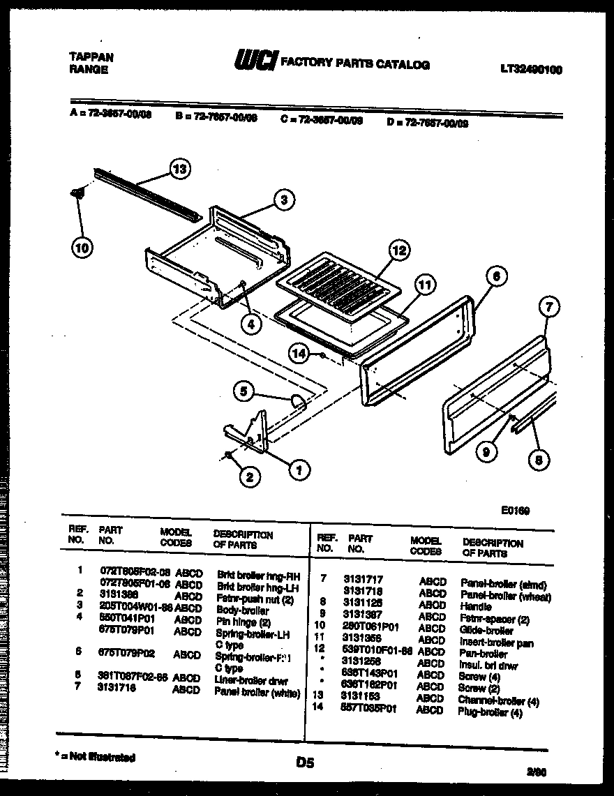 05 - BROILER DRAWER PARTS