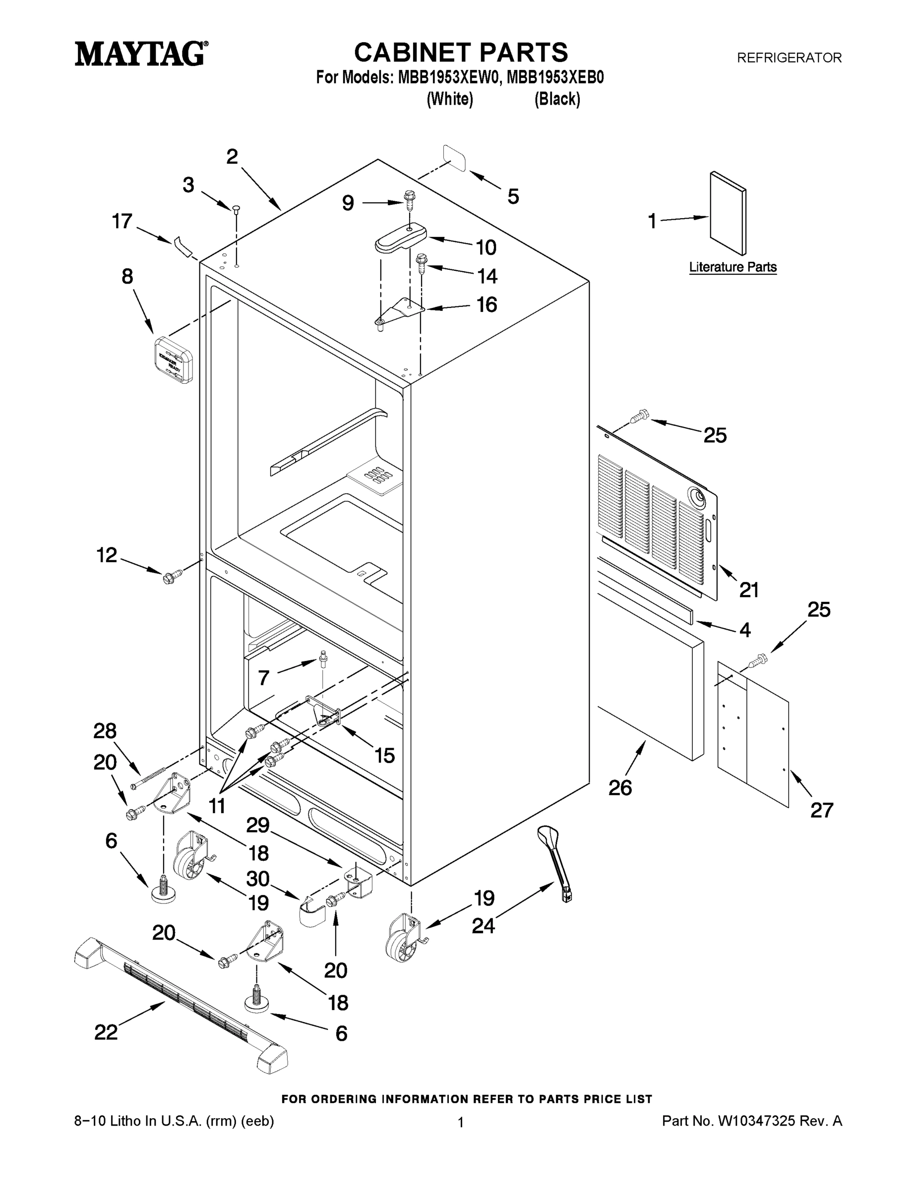01 - CABINET PARTS