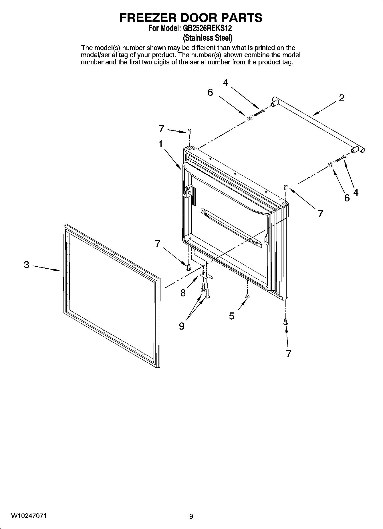 05 - FREEZER DOOR PARTS