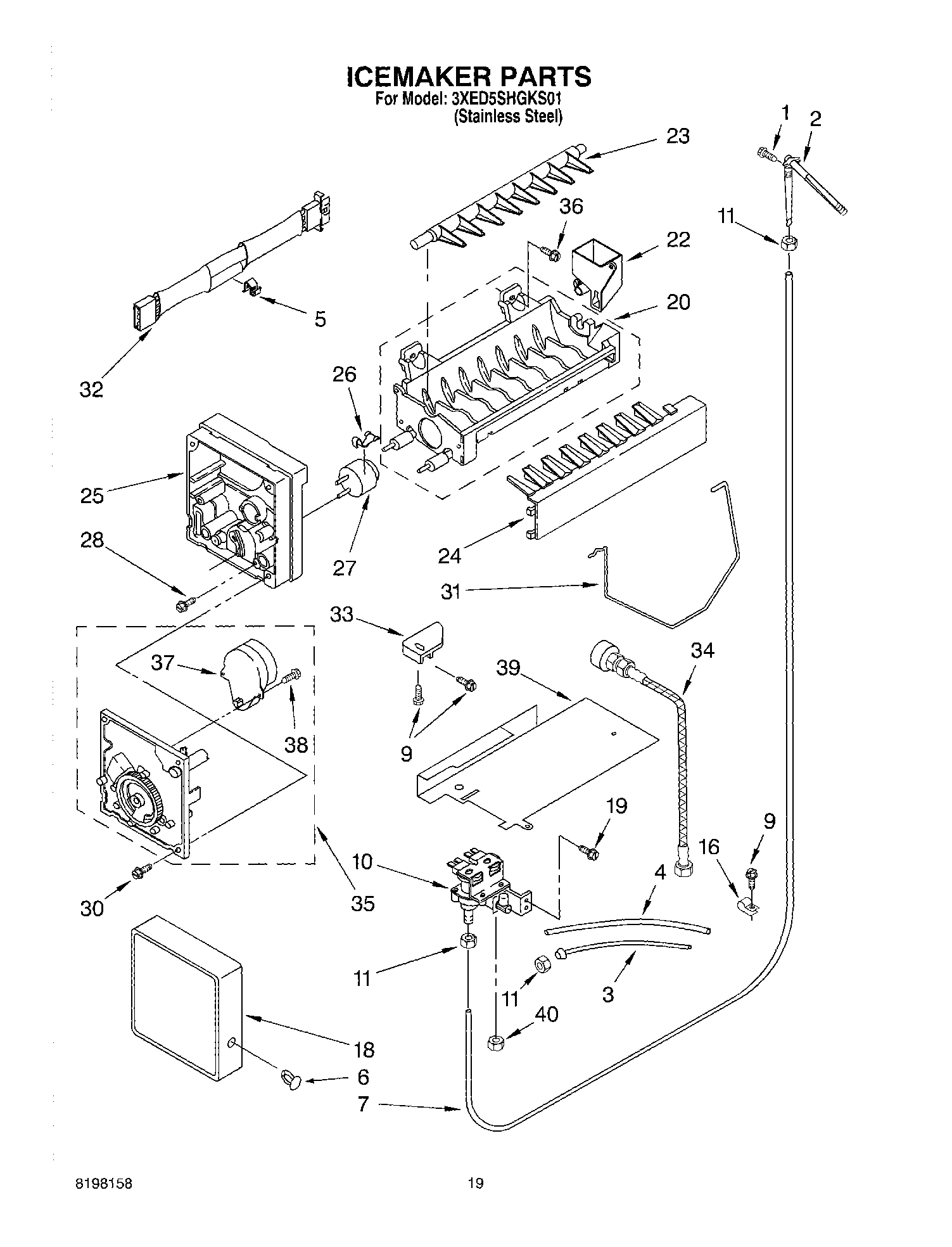 12 - ICE MAKER, OPTIONAL