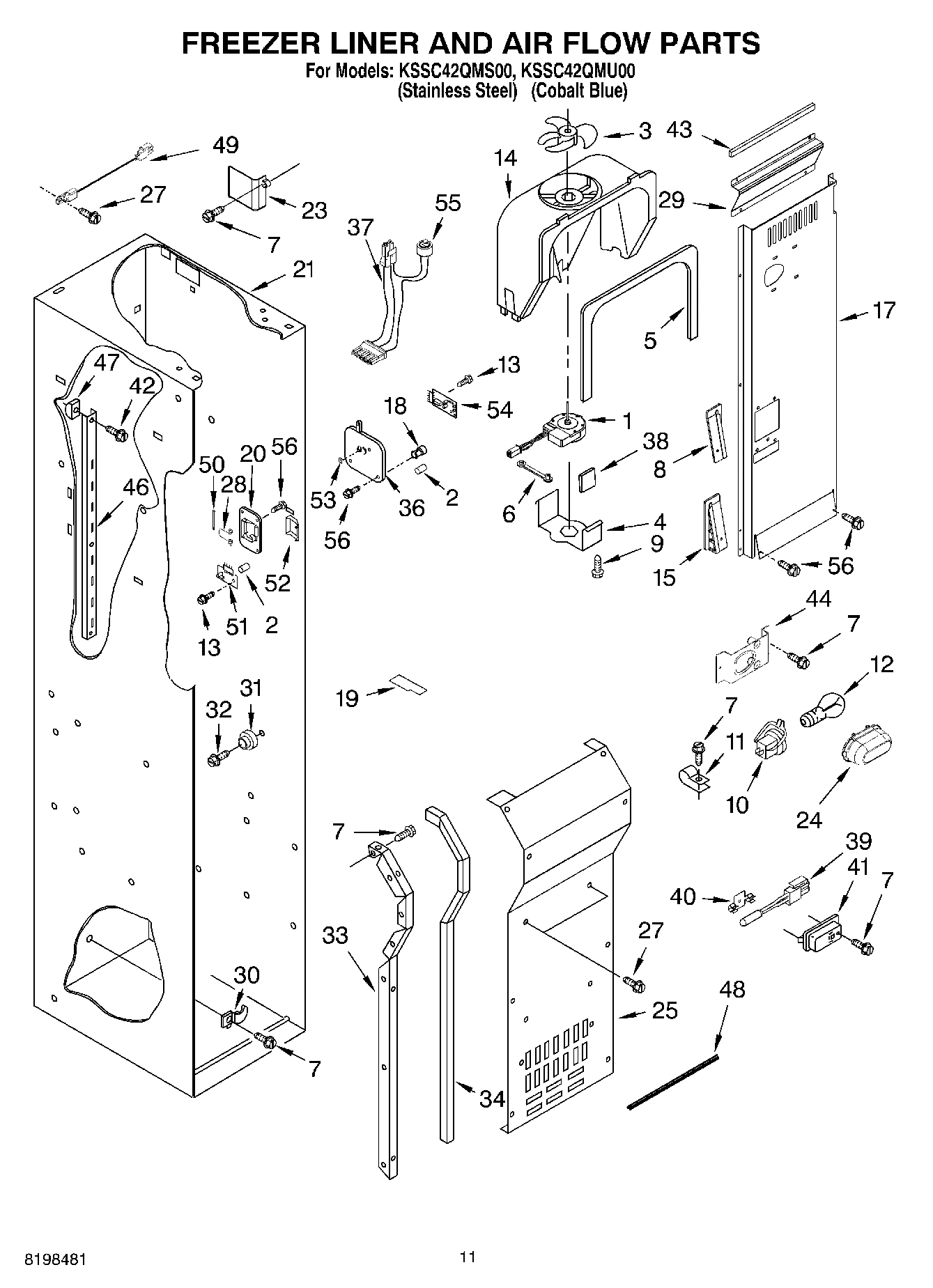 08 - FREEZER LINER AND AIR FLOW PARTS