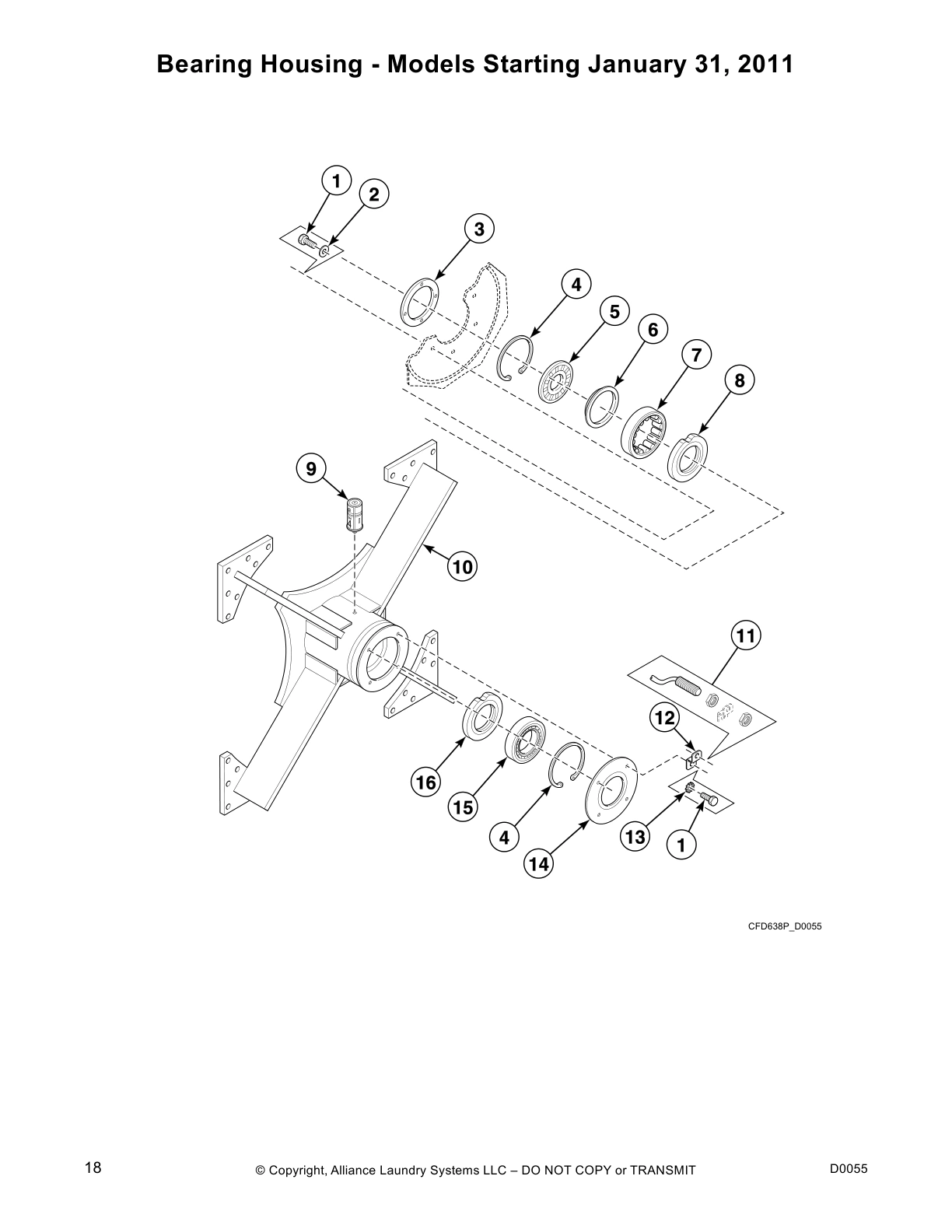 Bearing Housing - Models Starting January 31, 2011