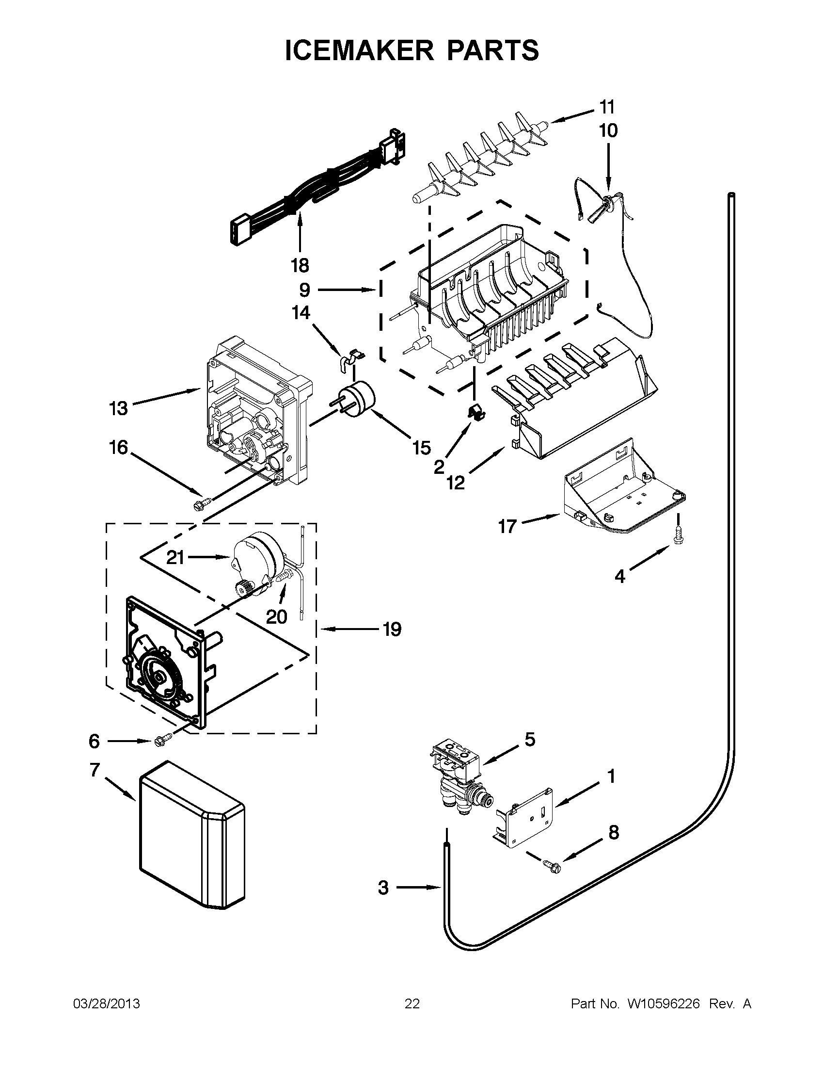 11 - ICEMAKER PARTS