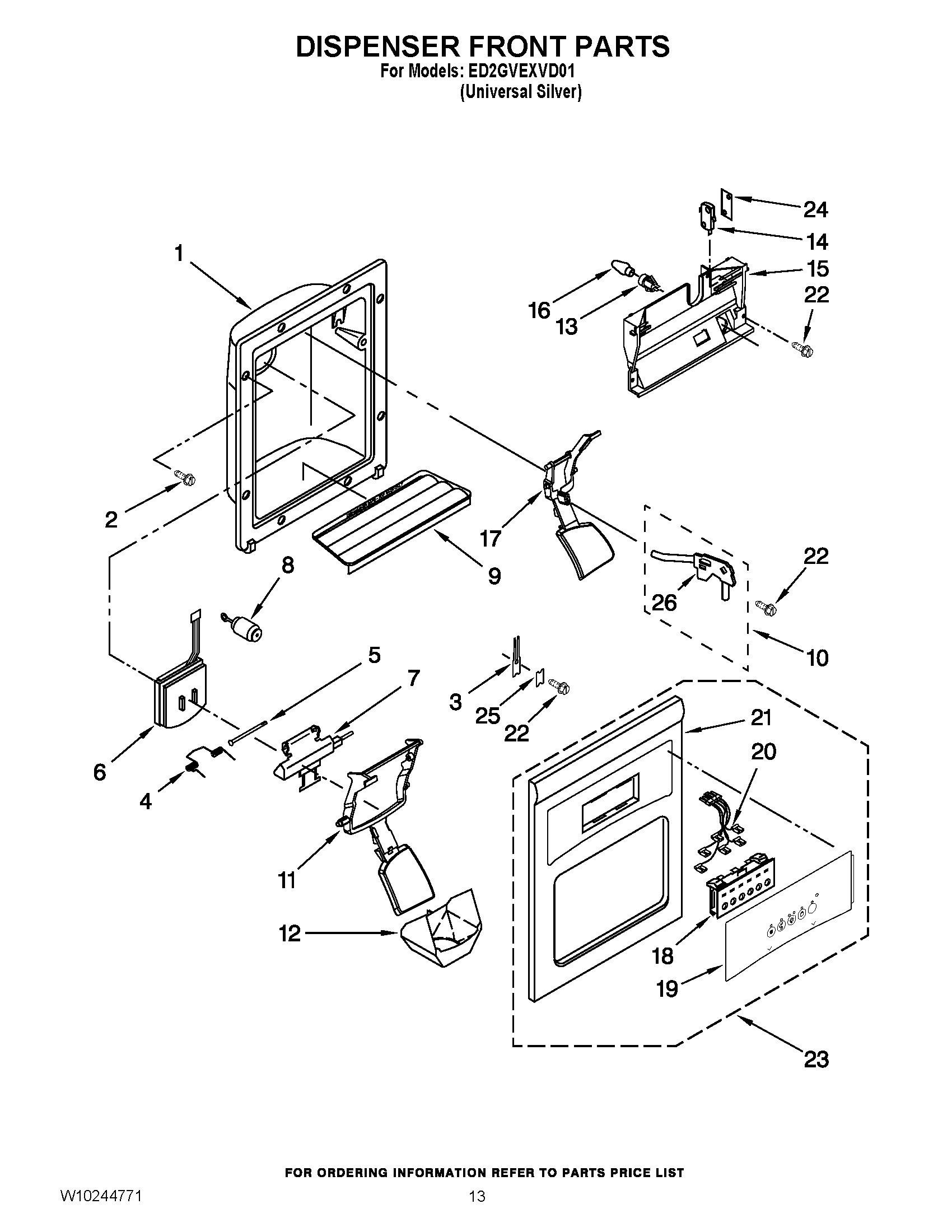 08 - DISPENSER FRONT PARTS