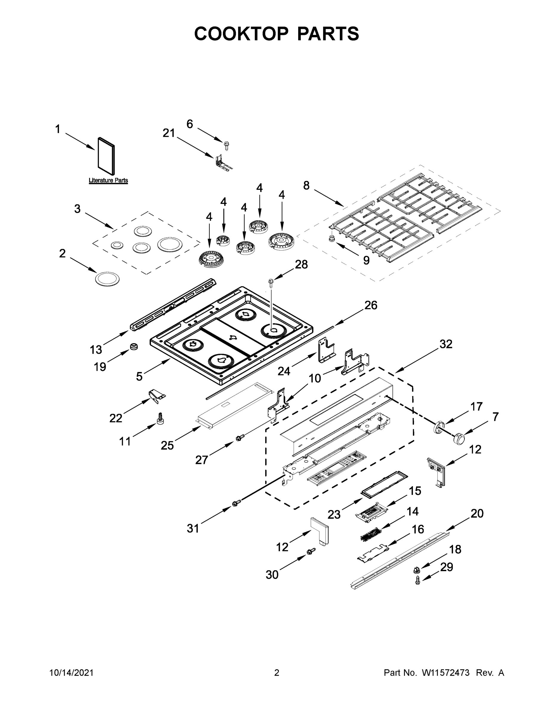 02 - COOKTOP PARTS