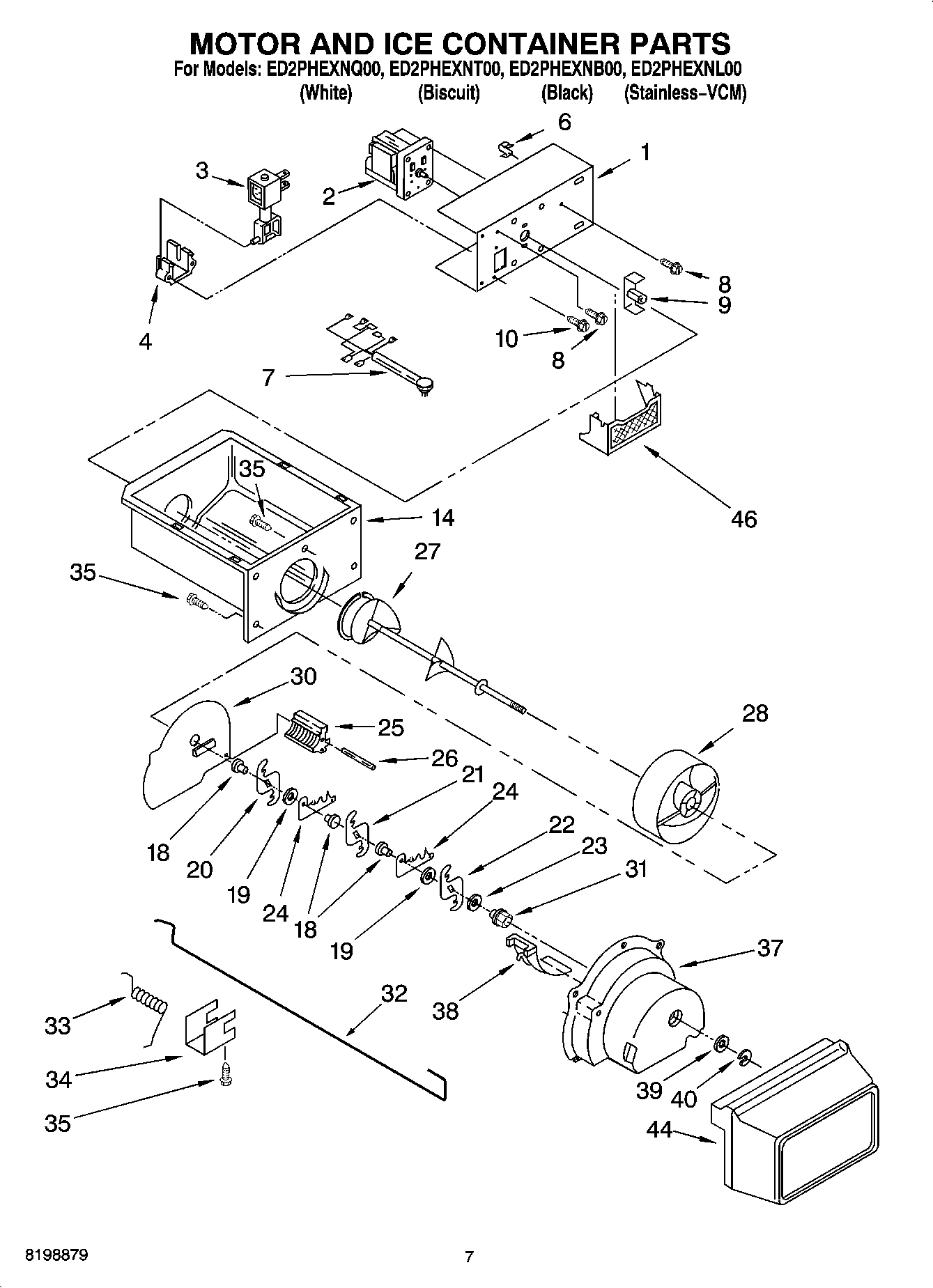 05 - MOTOR AND ICE CONTAINER PARTS