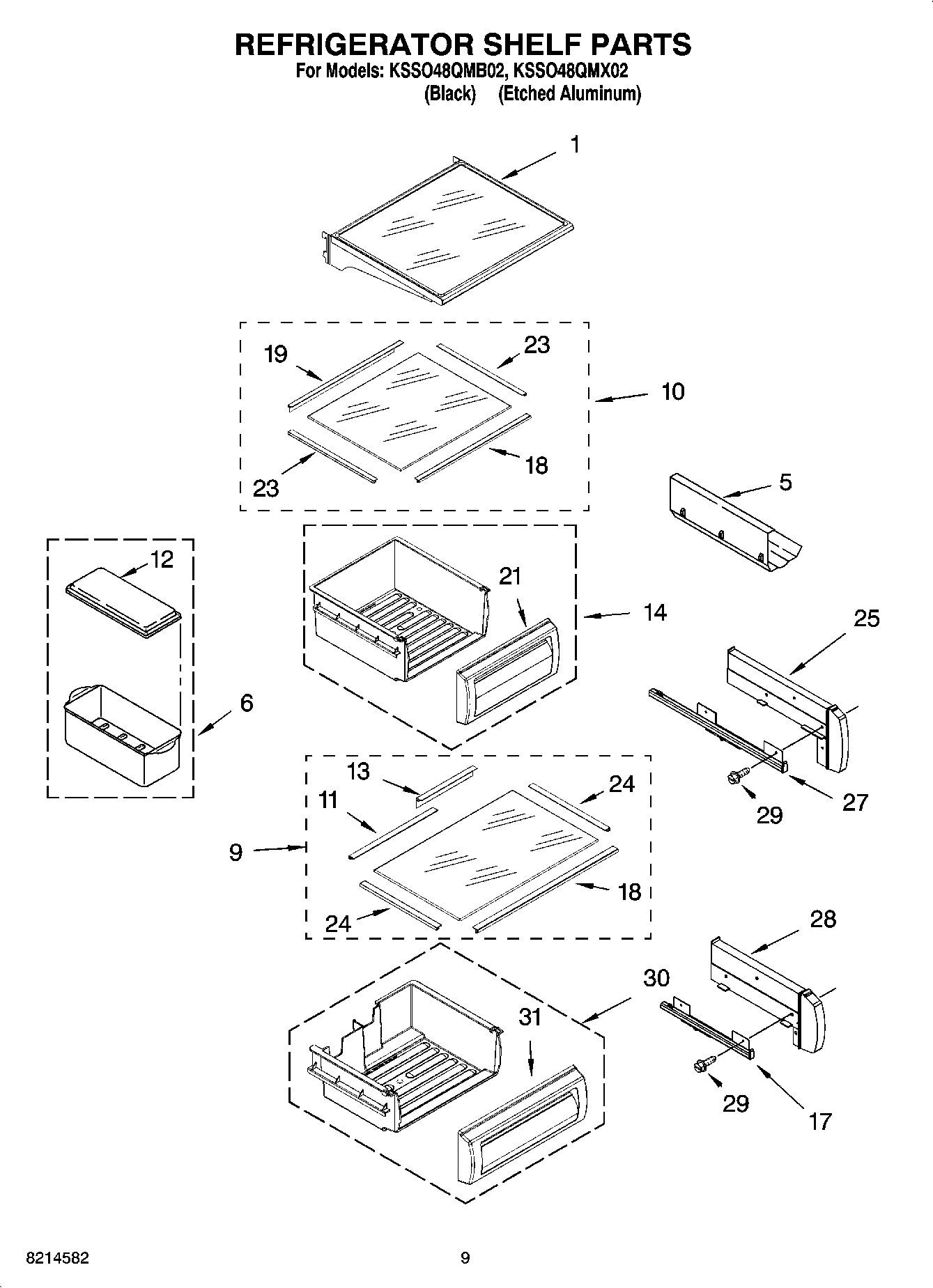 07 - REFRIGERATOR SHELF PARTS