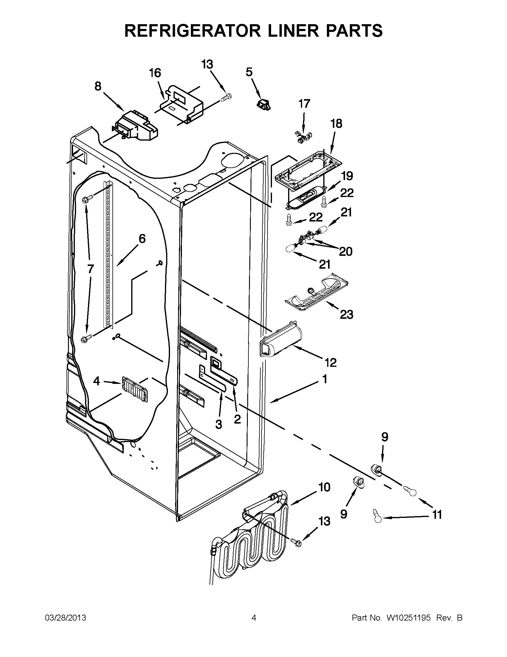 02 - REFRIGERATOR LINER PARTS