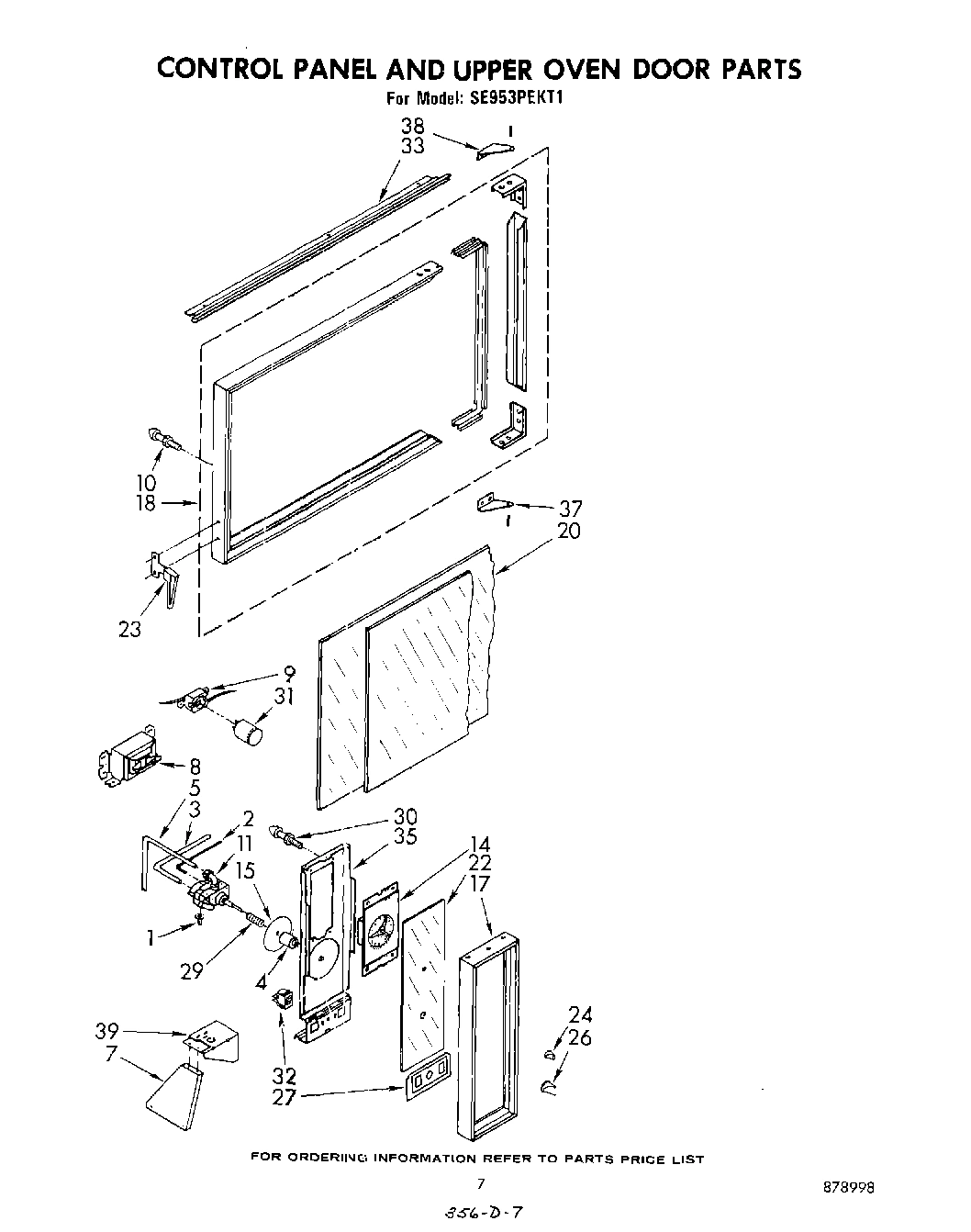 05 - CONTROL PANEL AND UPPER OVEN DOOR