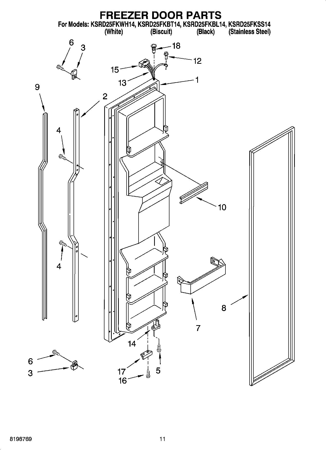 07 - FREEZER DOOR PARTS