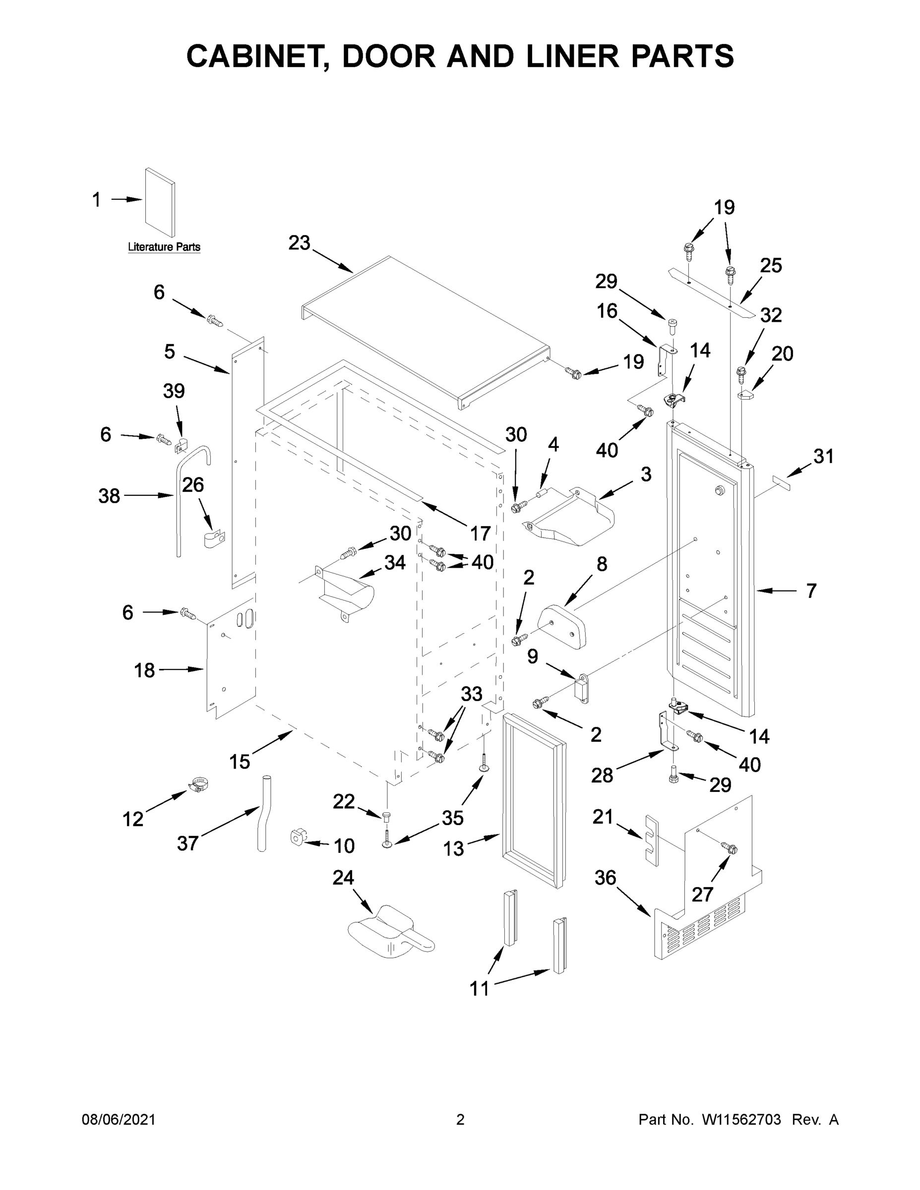 02 - CABINET, DOOR AND LINER PARTS
