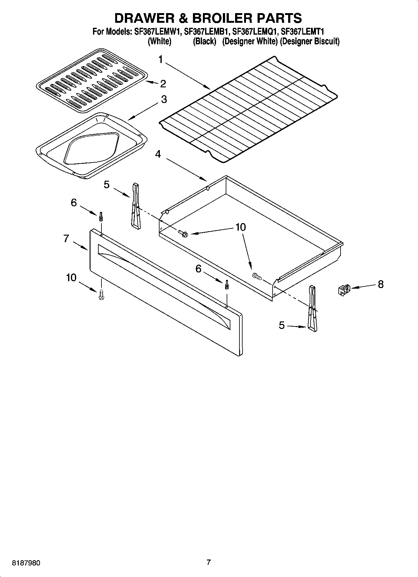 05 - DRAWER & BROILER PARTS