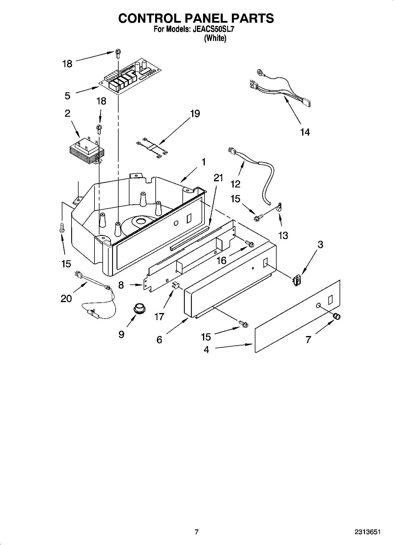 04 - CONTROL PANEL PARTS