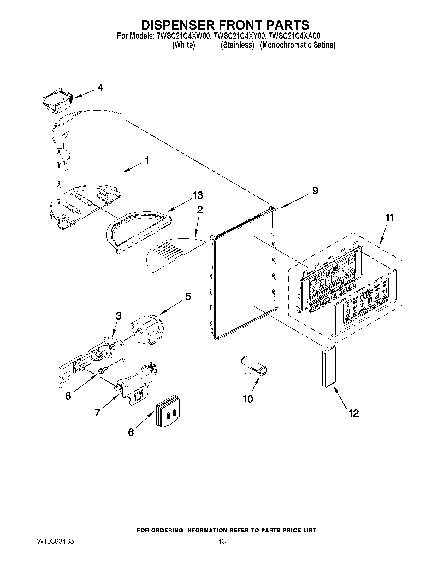 08 - DISPENSER FRONT PARTS
