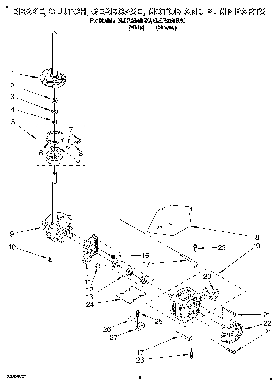 05 - BRAKE, CLUTCH, GEARCASE, MOTOR & PUMP