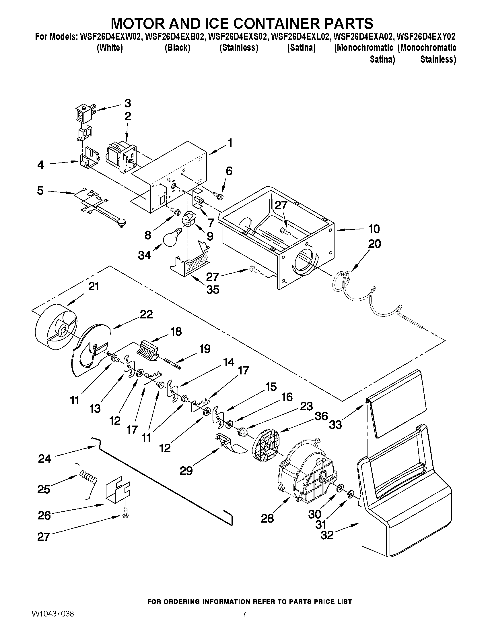 05 - MOTOR AND ICE CONTAINER PARTS