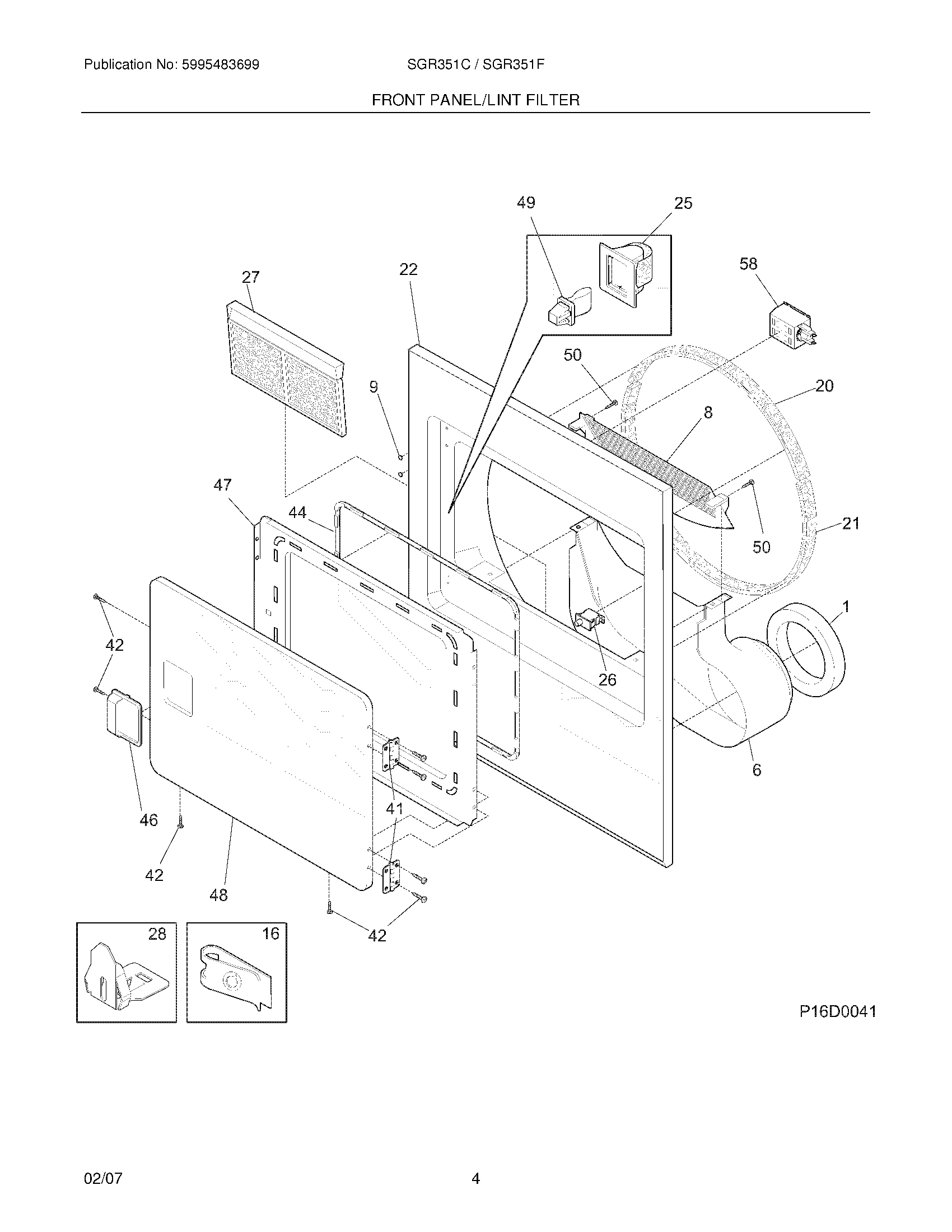 05 - FRONT PANEL/LINT FILTER