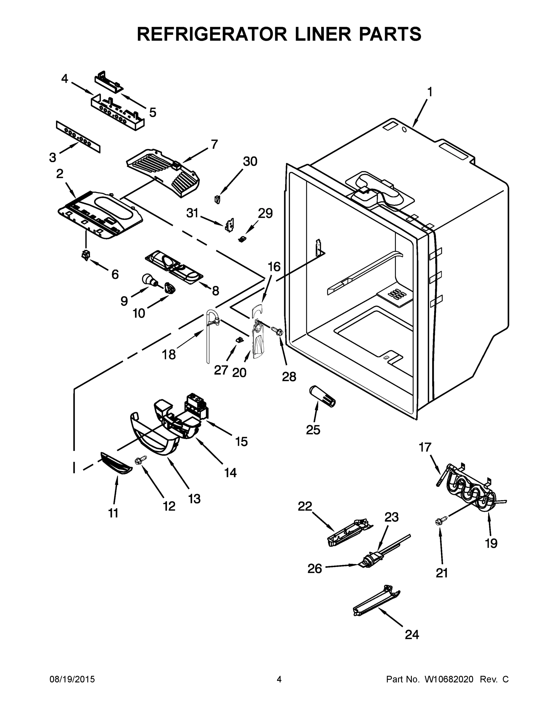 03 - REFRIGERATOR LINER PARTS