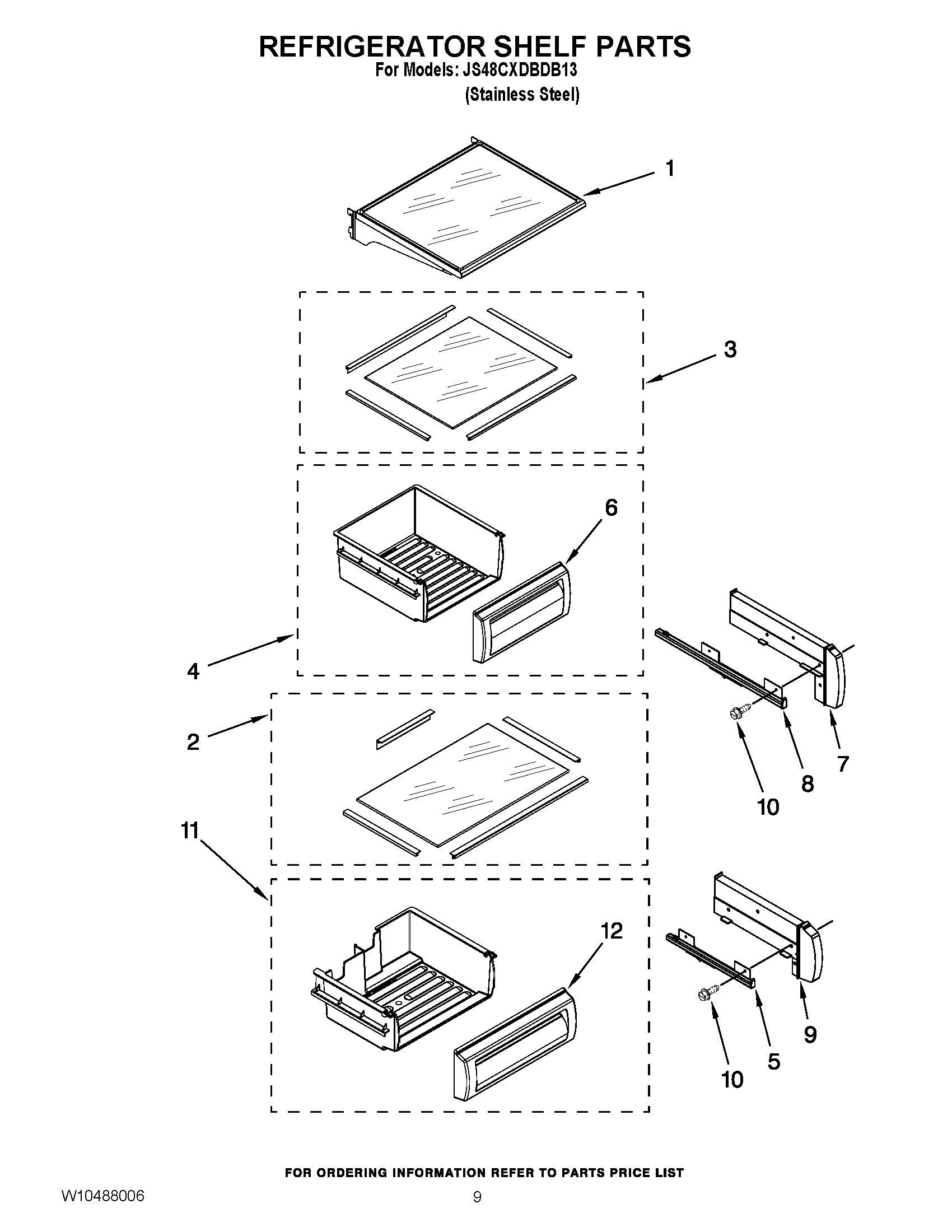 07 - REFRIGERATOR SHELF PARTS