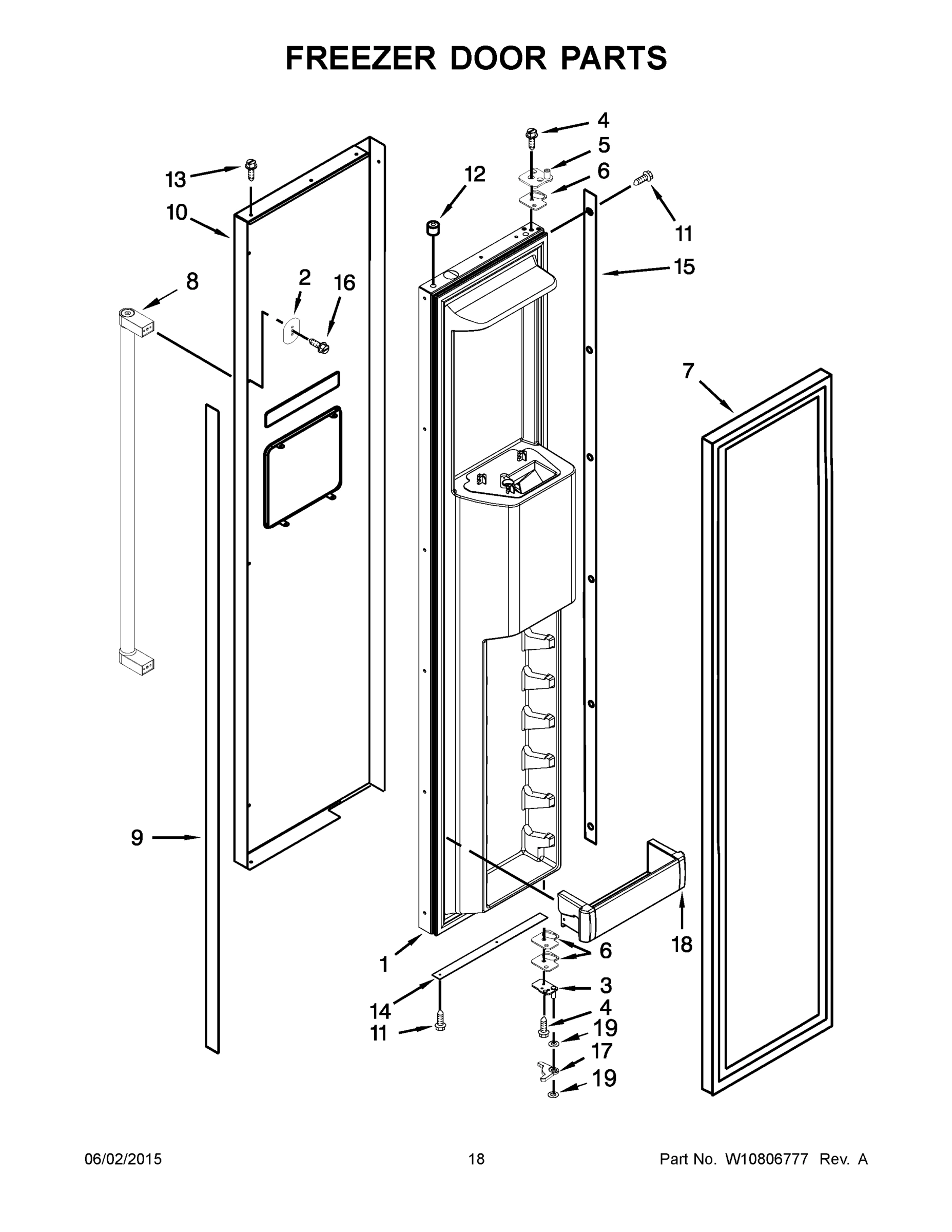 10 - FREEZER DOOR PARTS