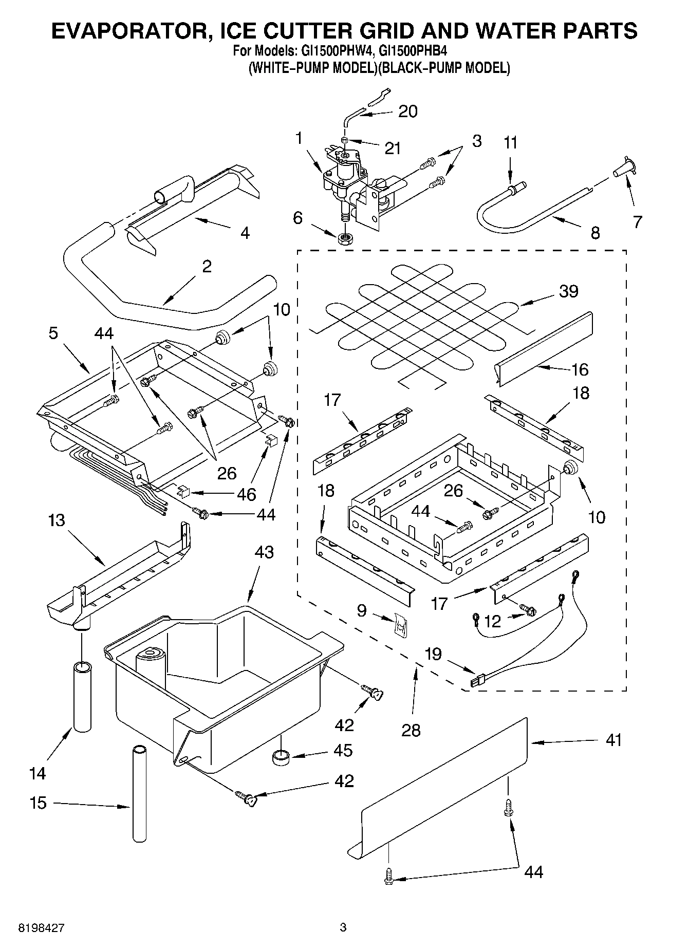 02 - EVAPORATOR ICE CUTTER GRID AND WATER PARTS