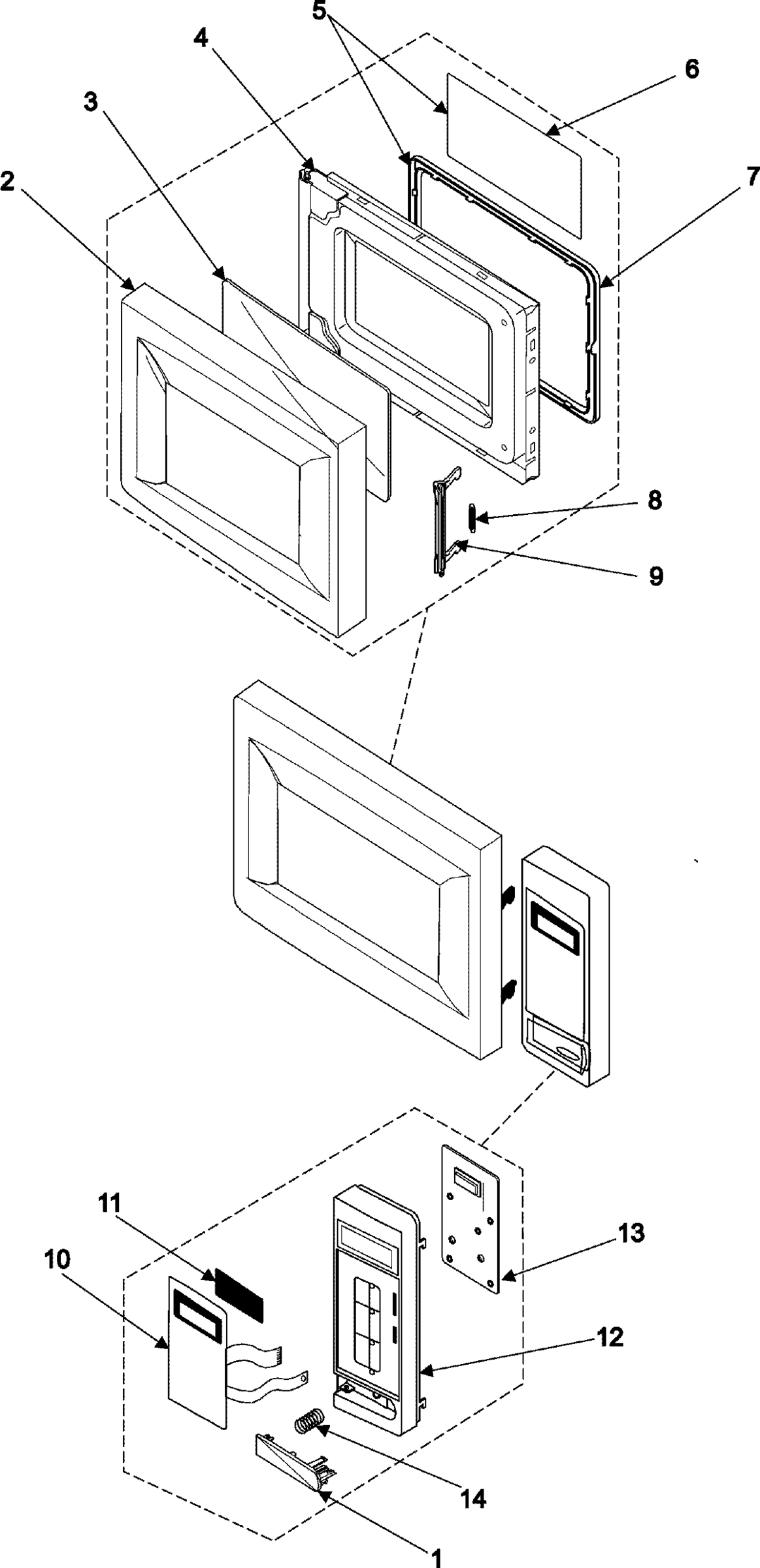 02 - CONTROL PANEL/DOOR ASSEMBLY