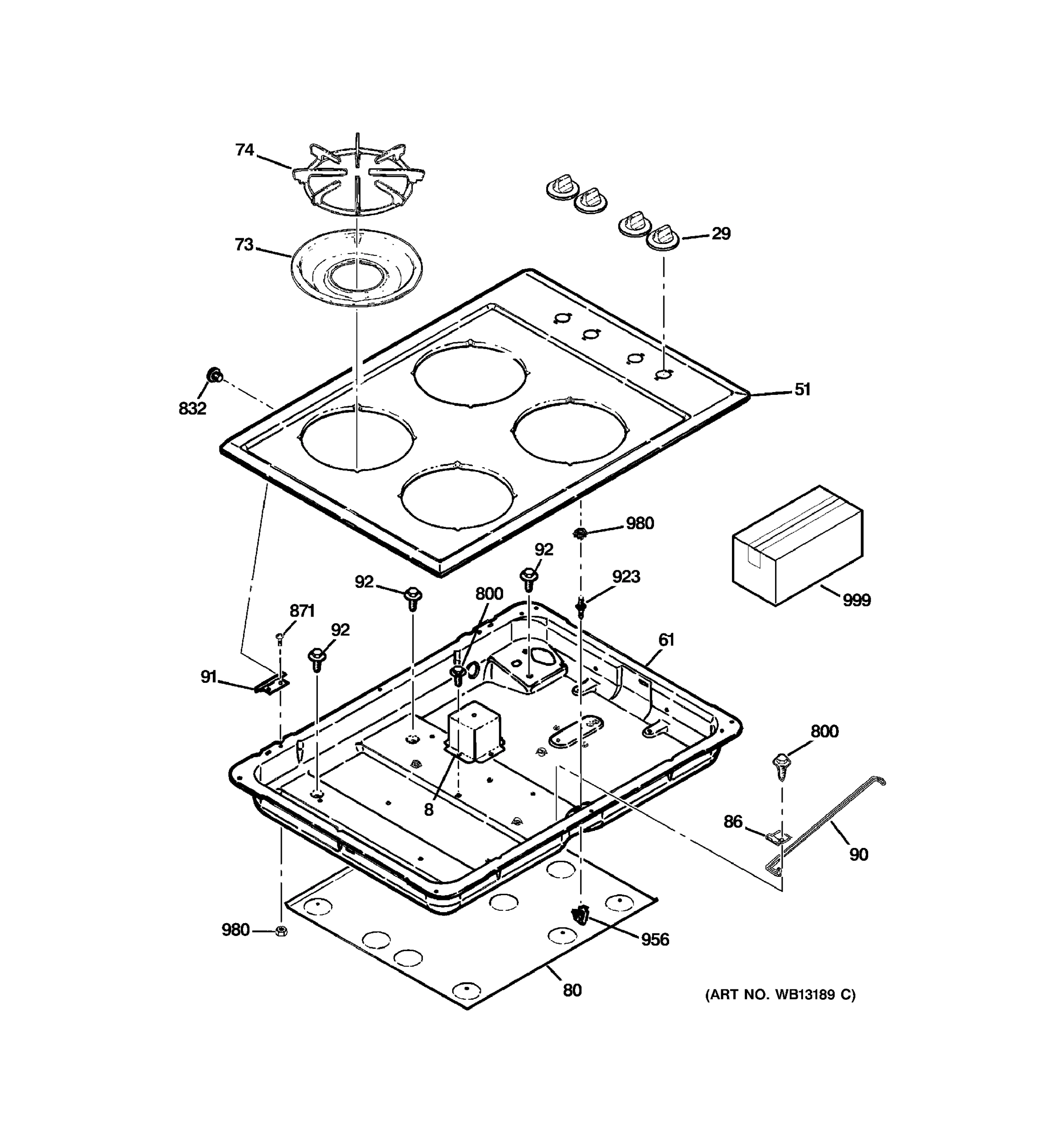 CONTROL PANEL & COOKTOP