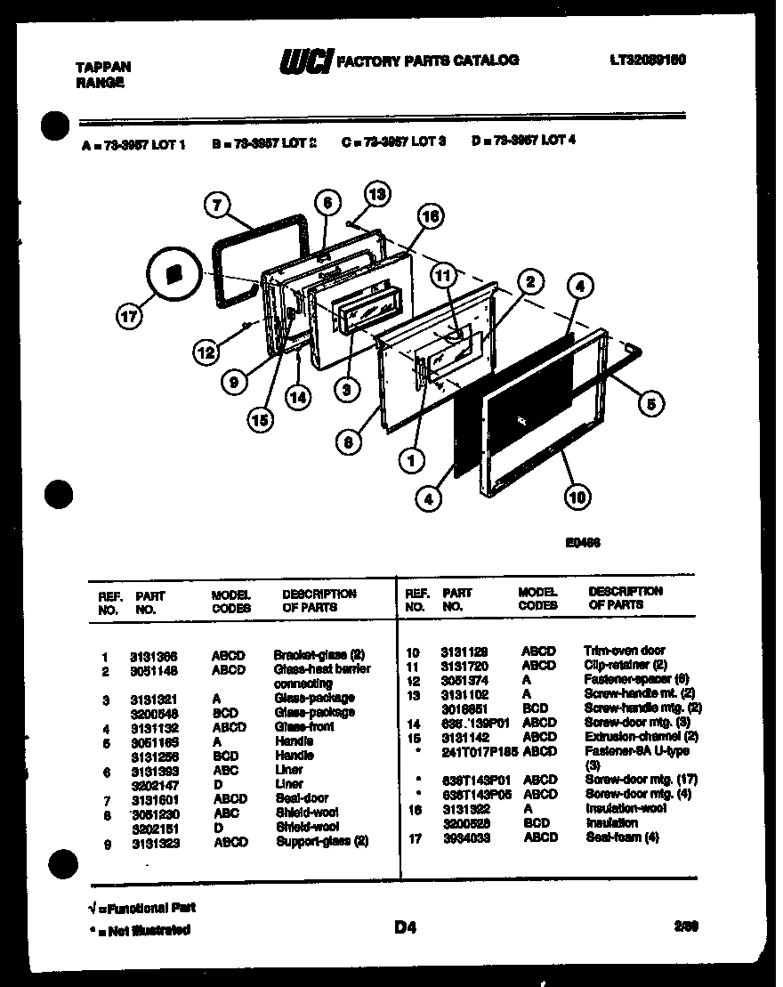 06 - LOWER OVEN DOOR PARTS