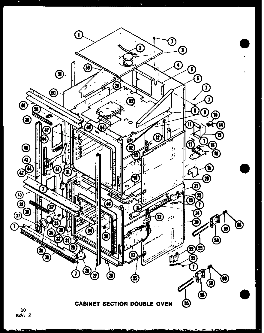 01 - CABINET SECTION DOUBLE OVEN