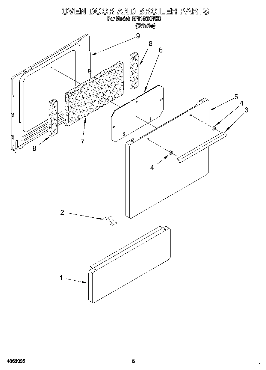 04 - OVEN DOOR AND BROILER