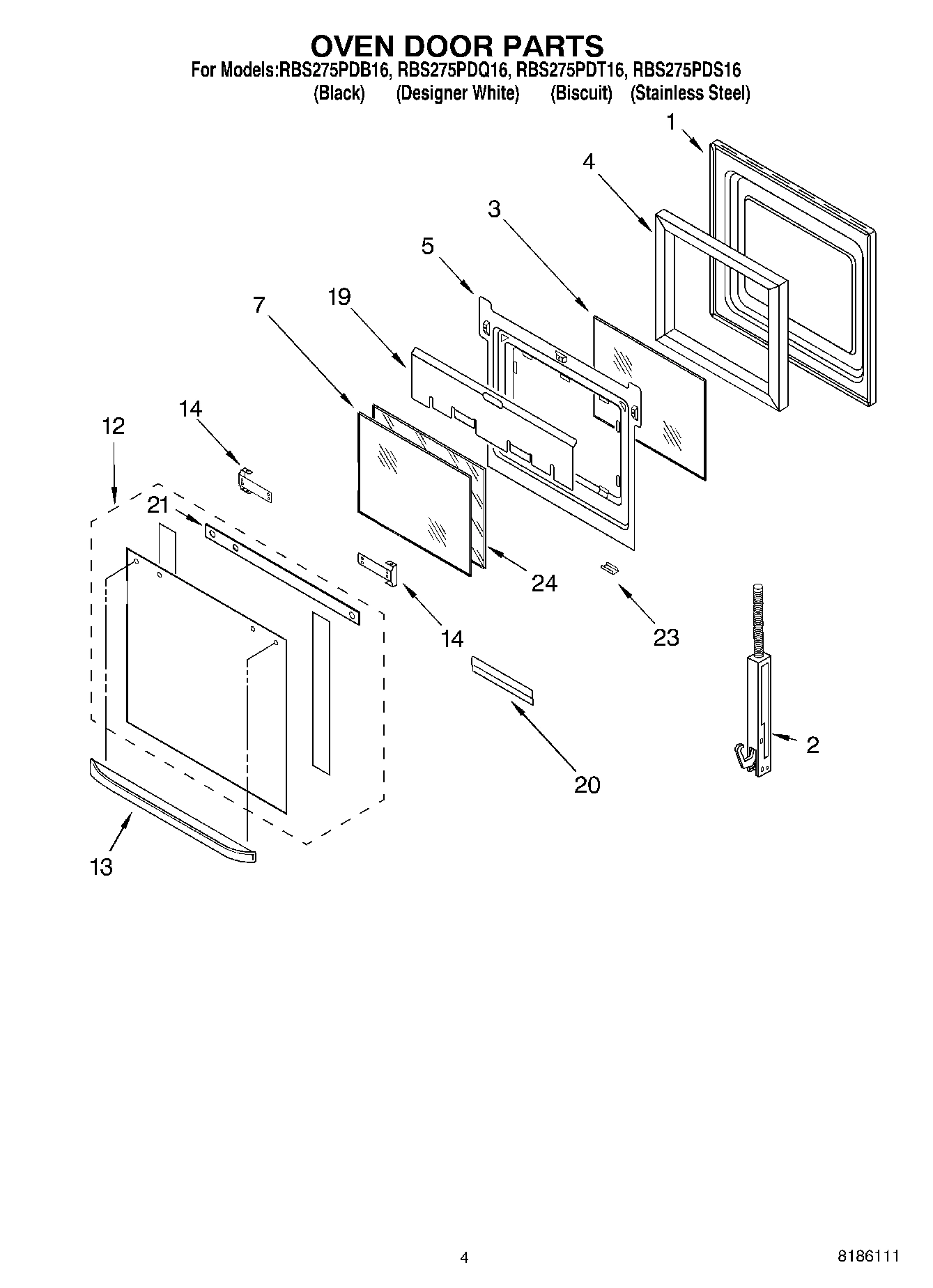 03 - OVEN DOOR PARTS