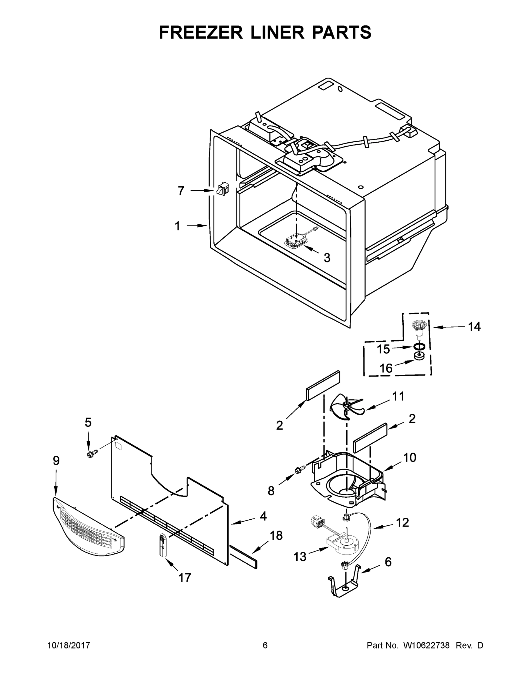 04 - FREEZER LINER PARTS