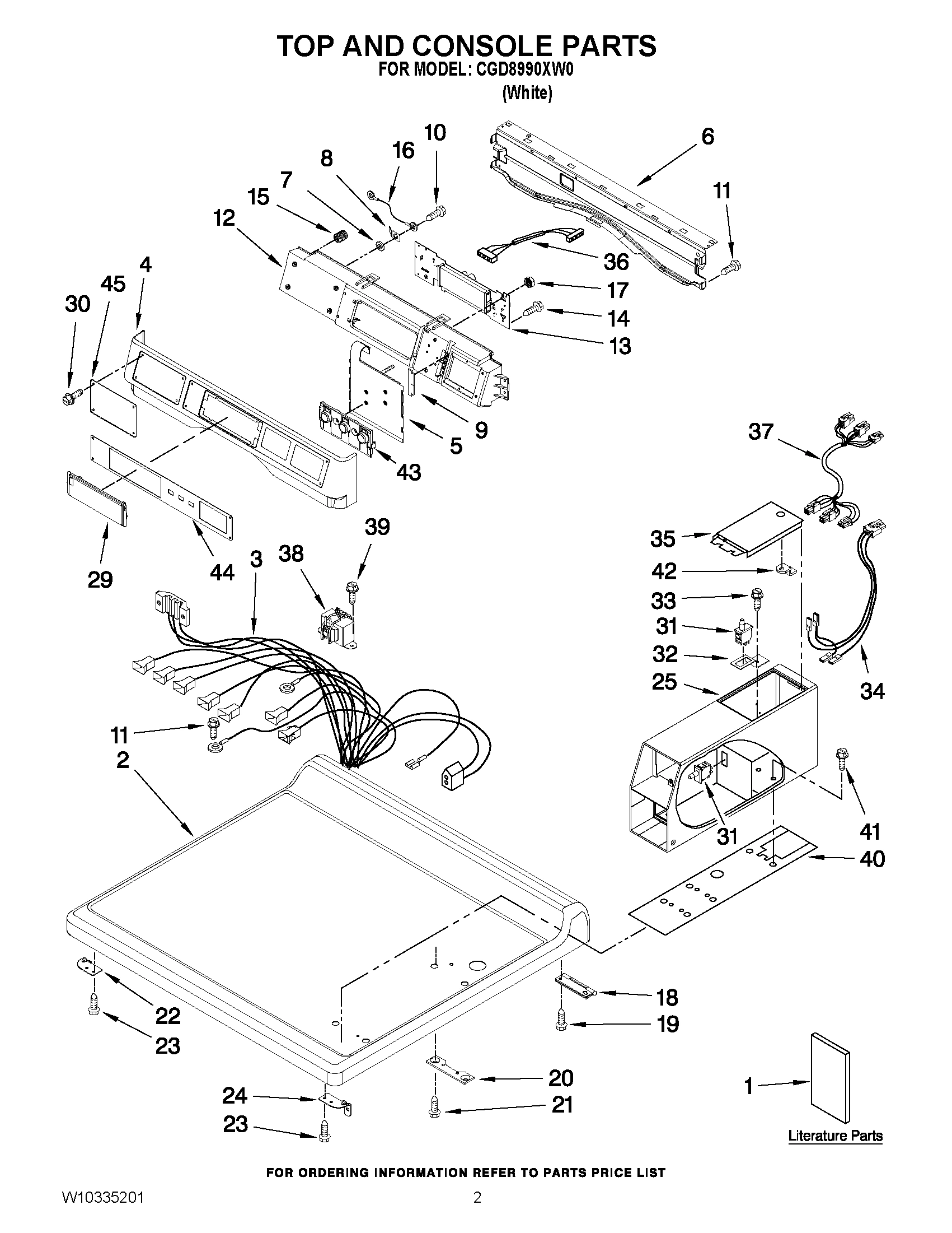 01 - TOP AND CONSOLE PARTS