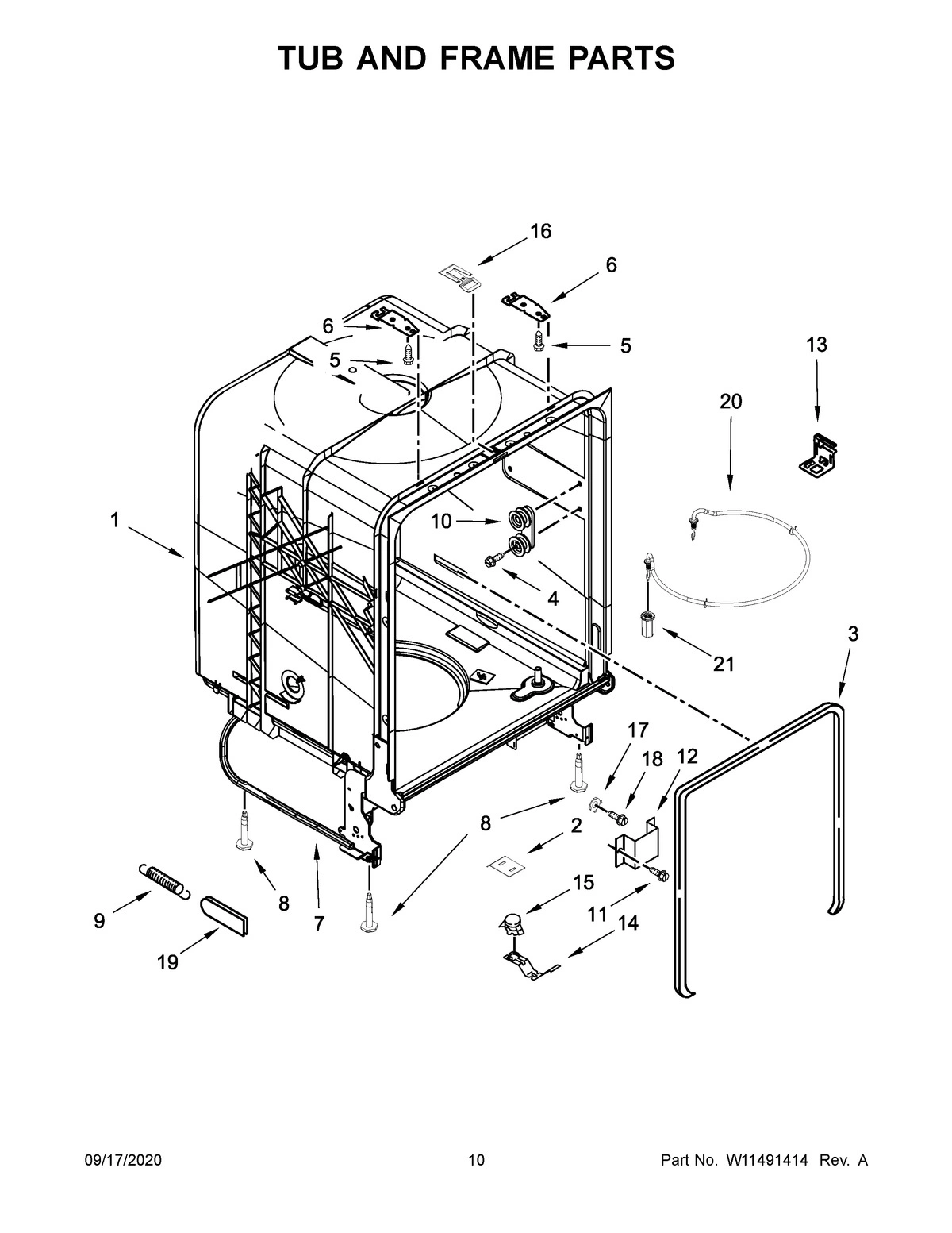 06 - TUB AND FRAME PARTS