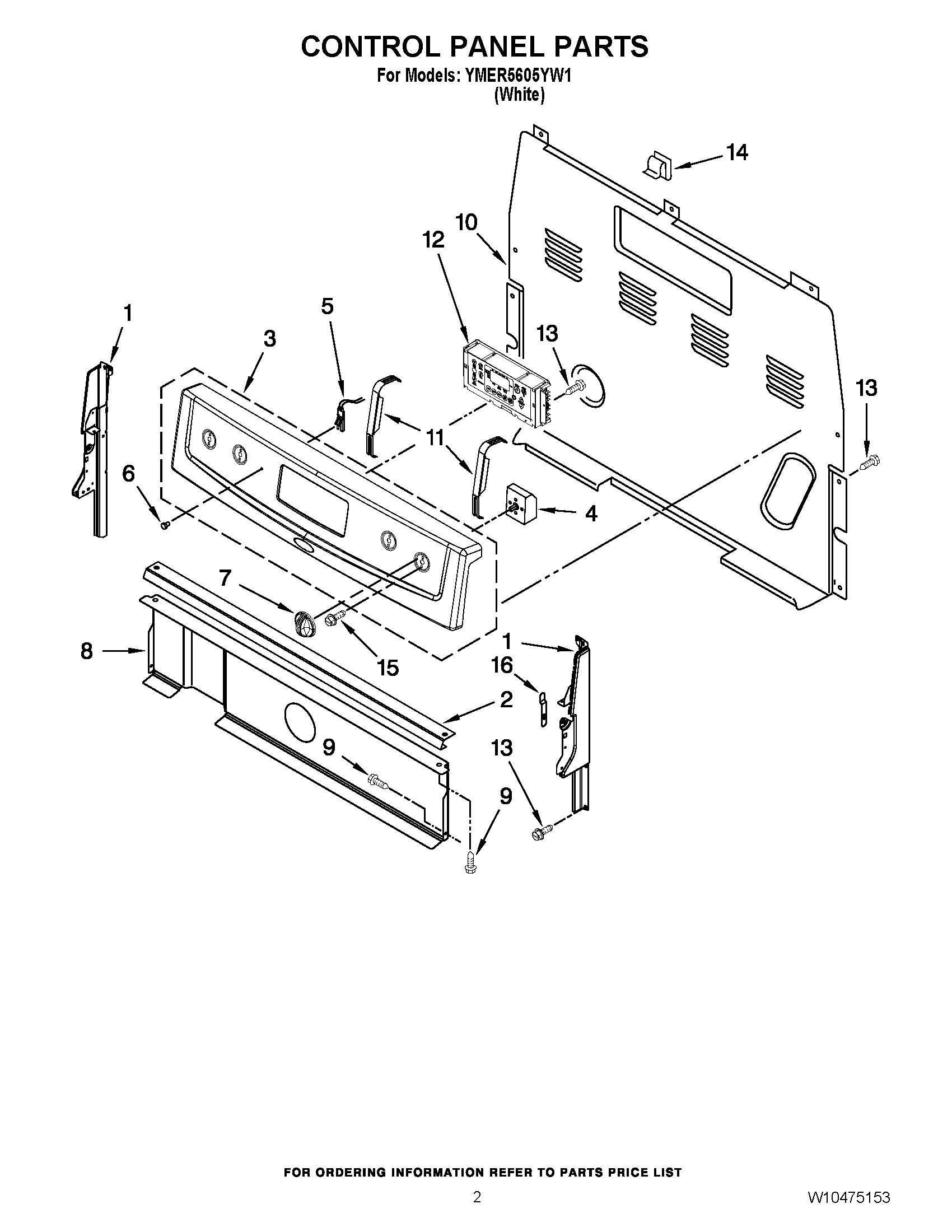 02 - CONTROL PANEL PARTS
