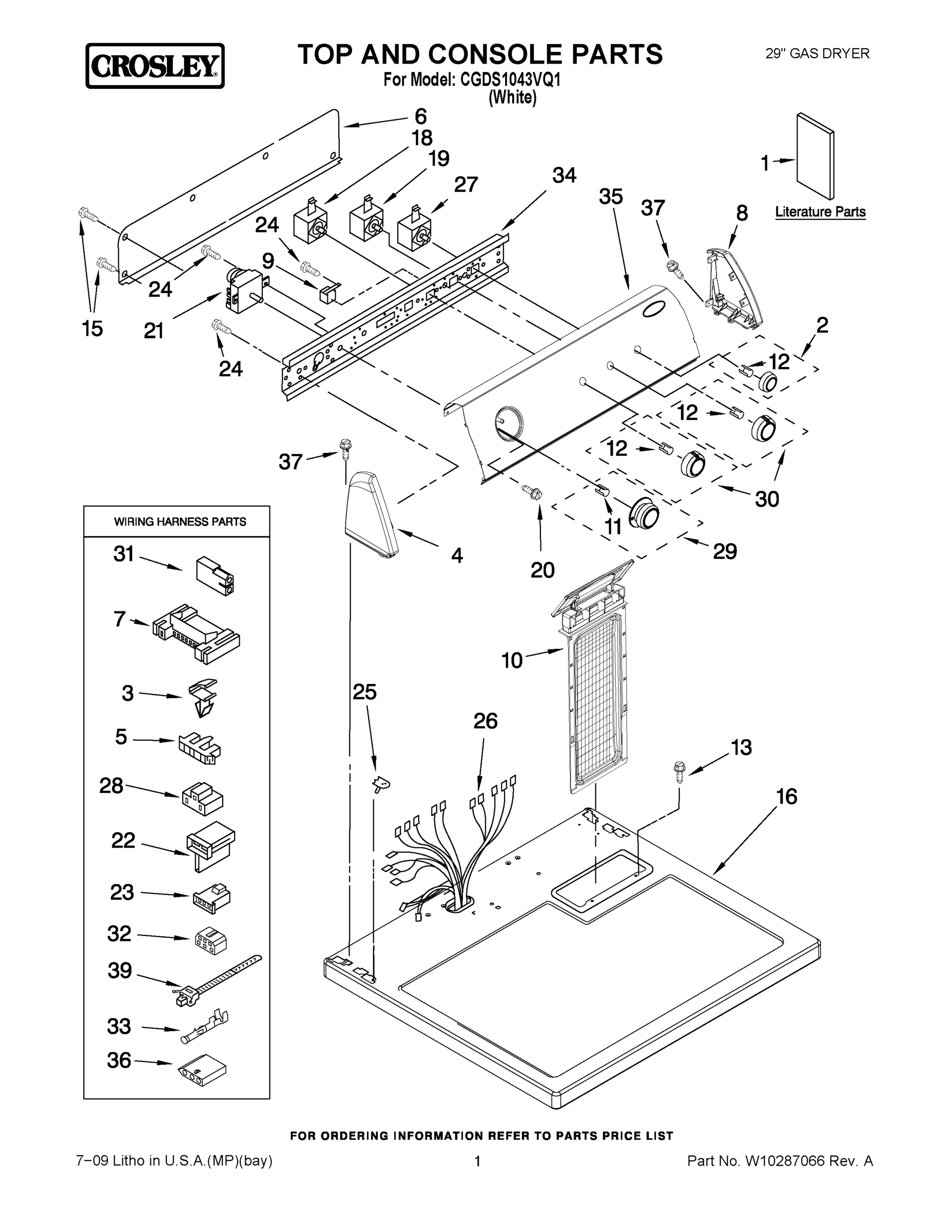 01 - TOP AND CONSOLE PARTS