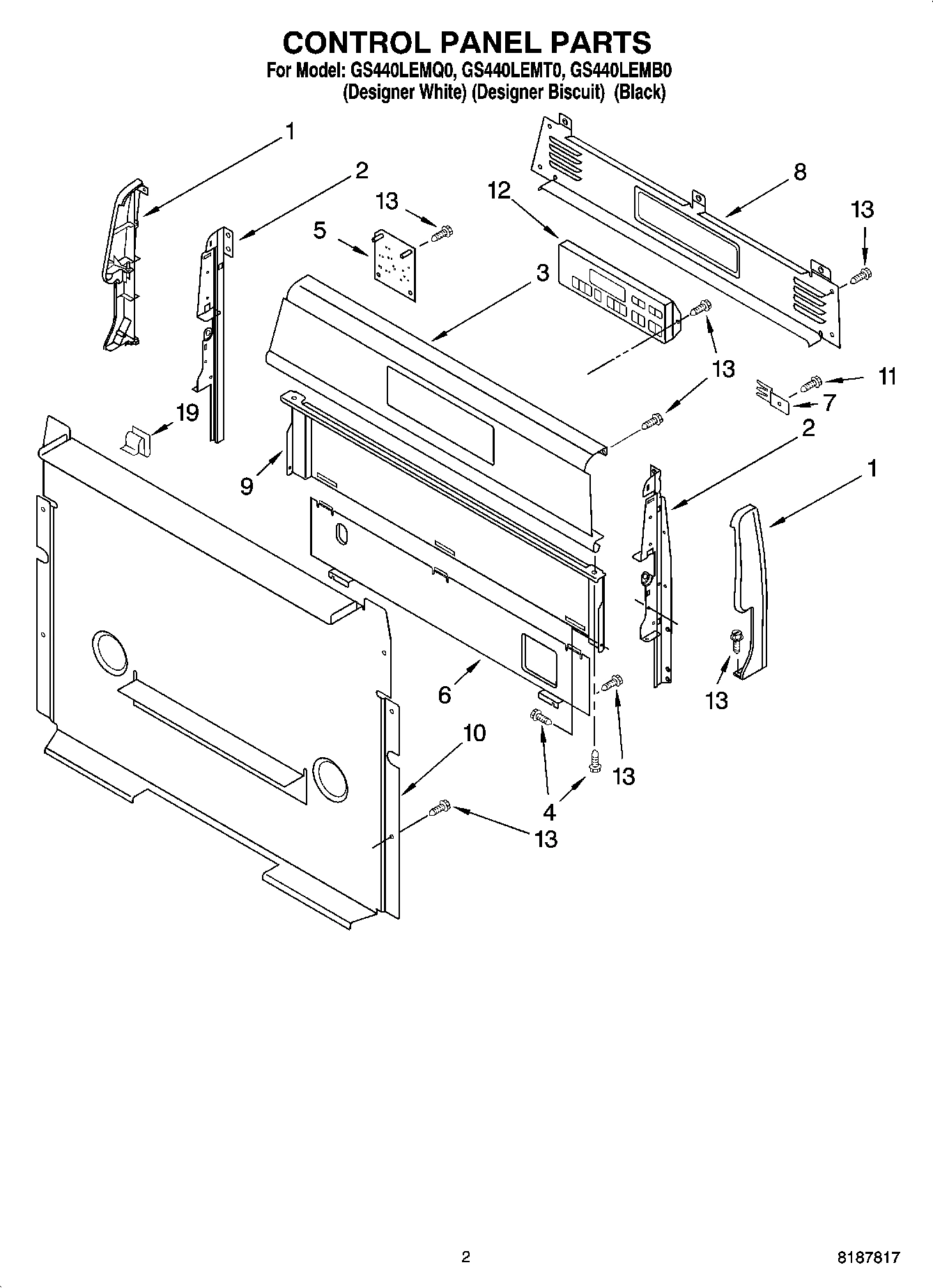 02 - CONTROL PANEL PARTS