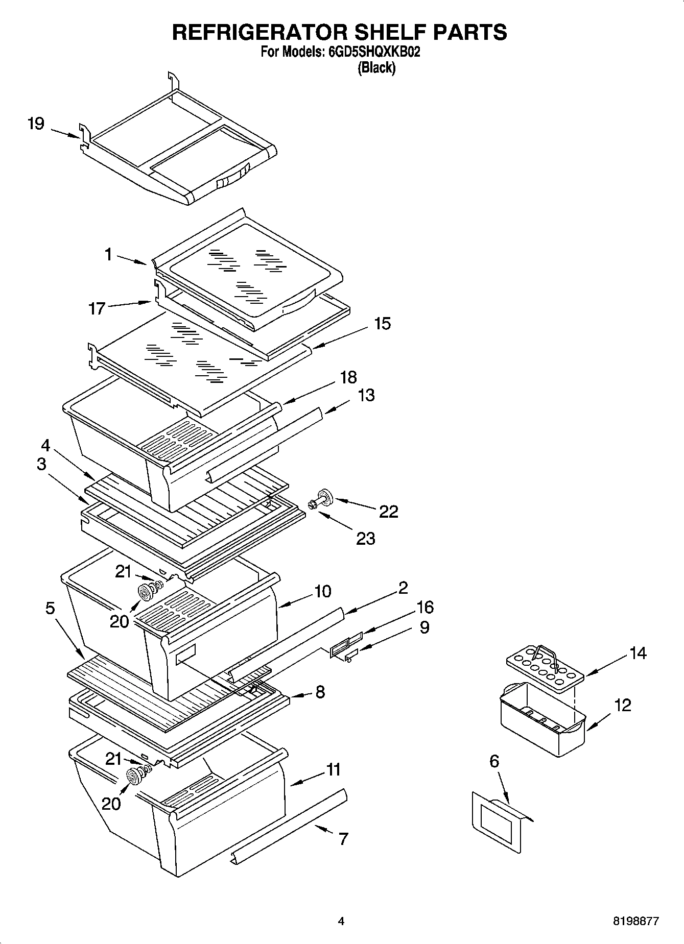 03 - REFRIGERATOR SHELF PARTS