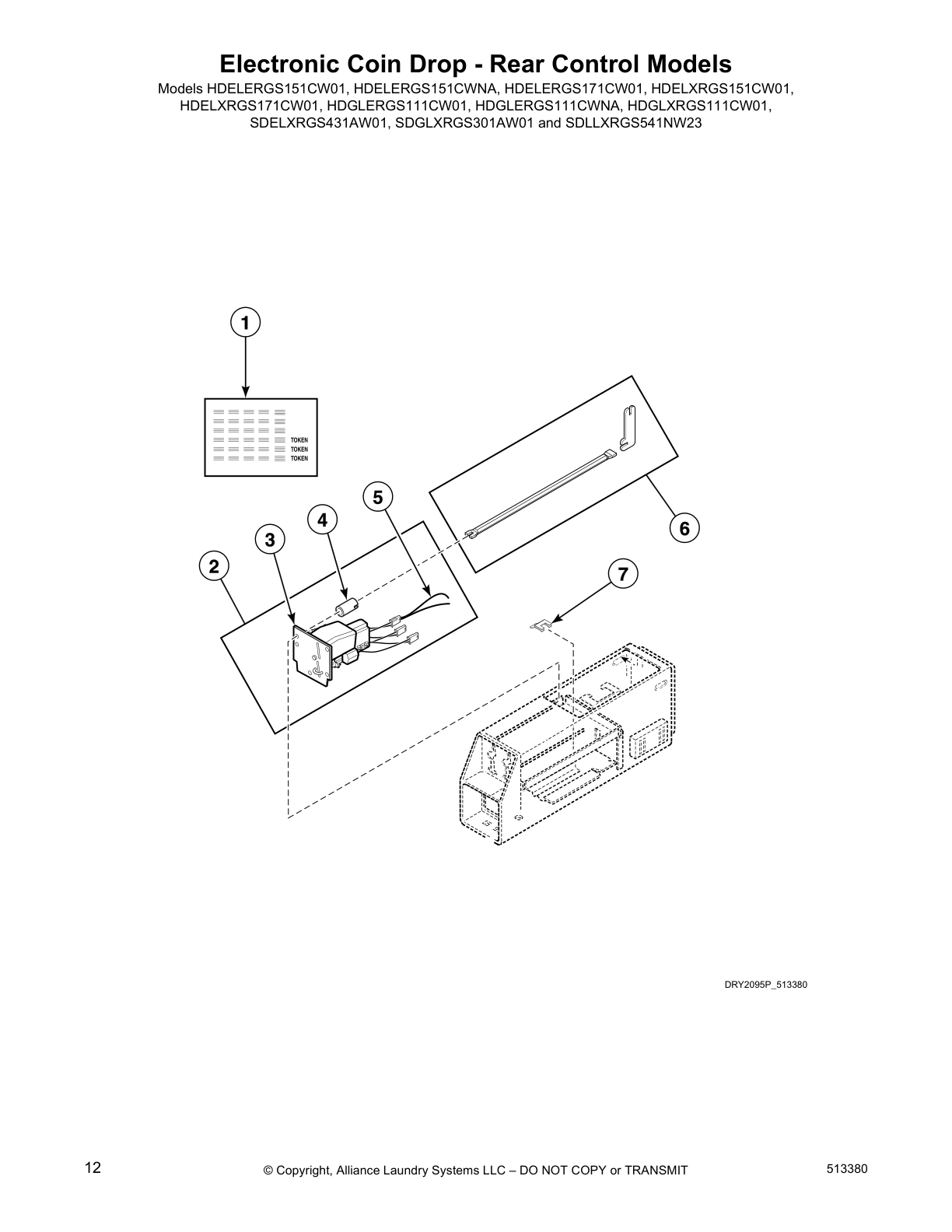 Electronic Coin Drop - Rear Control Models