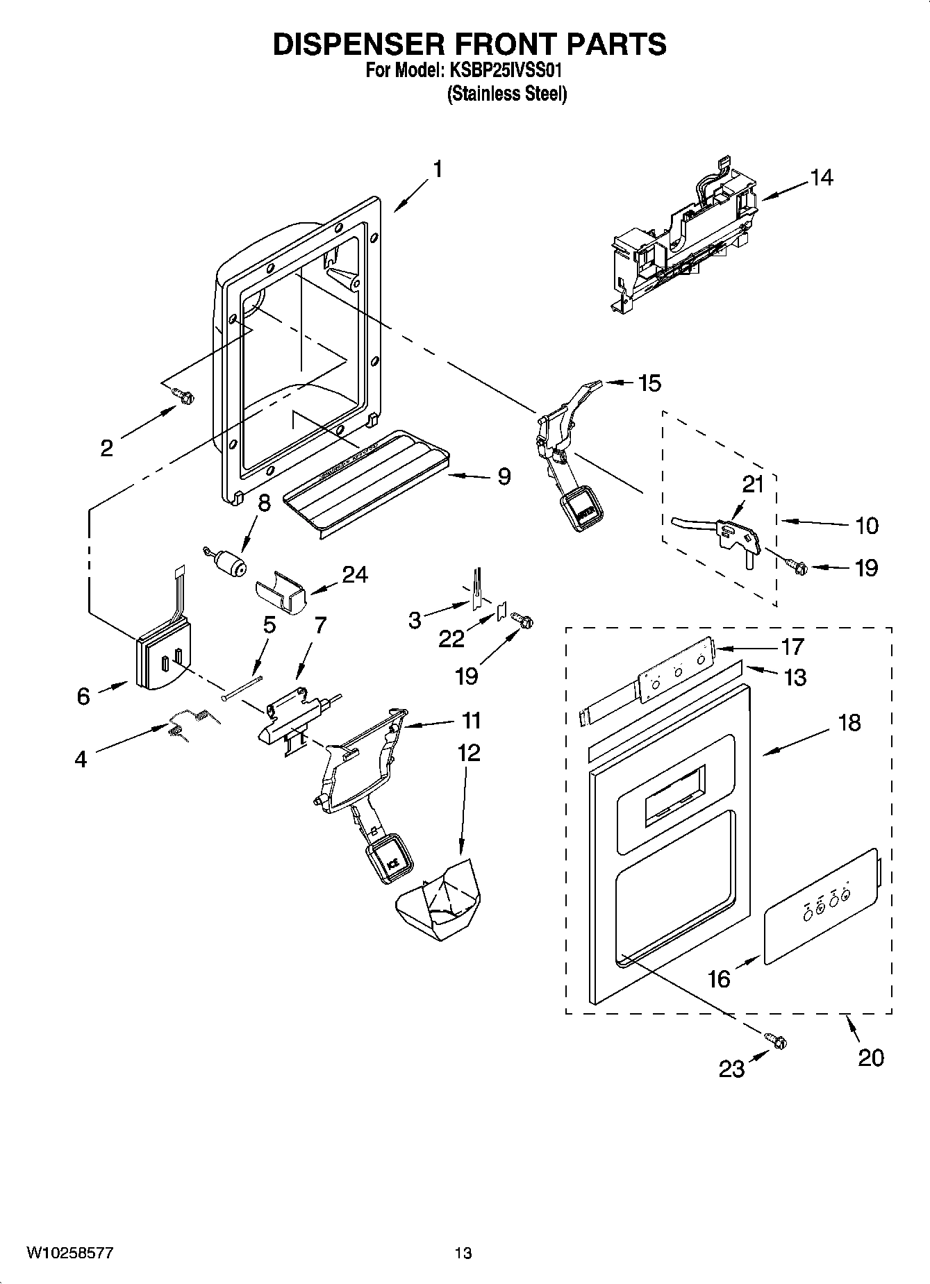 08 - DISPENSER FRONT PARTS