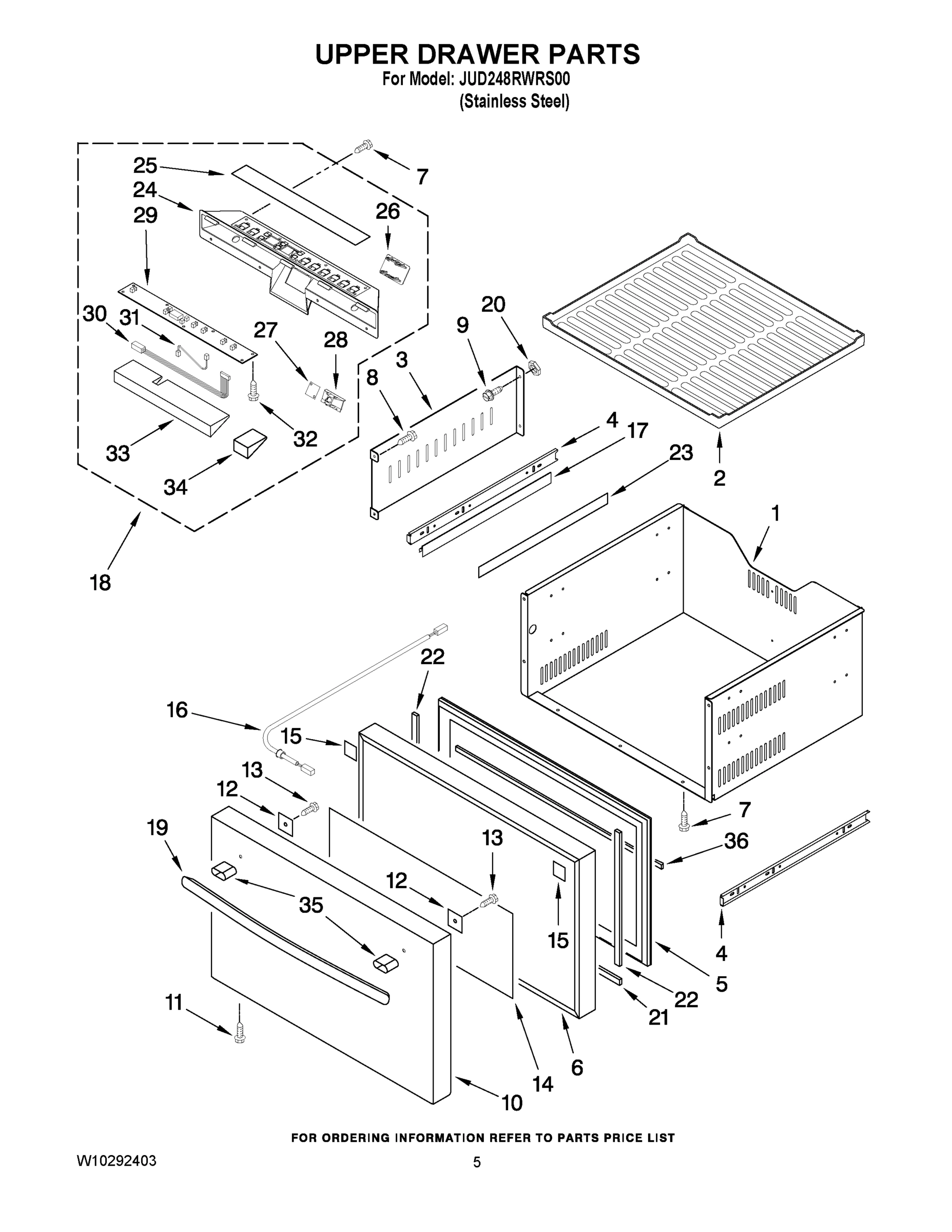 03 - UPPER DRAWER PARTS