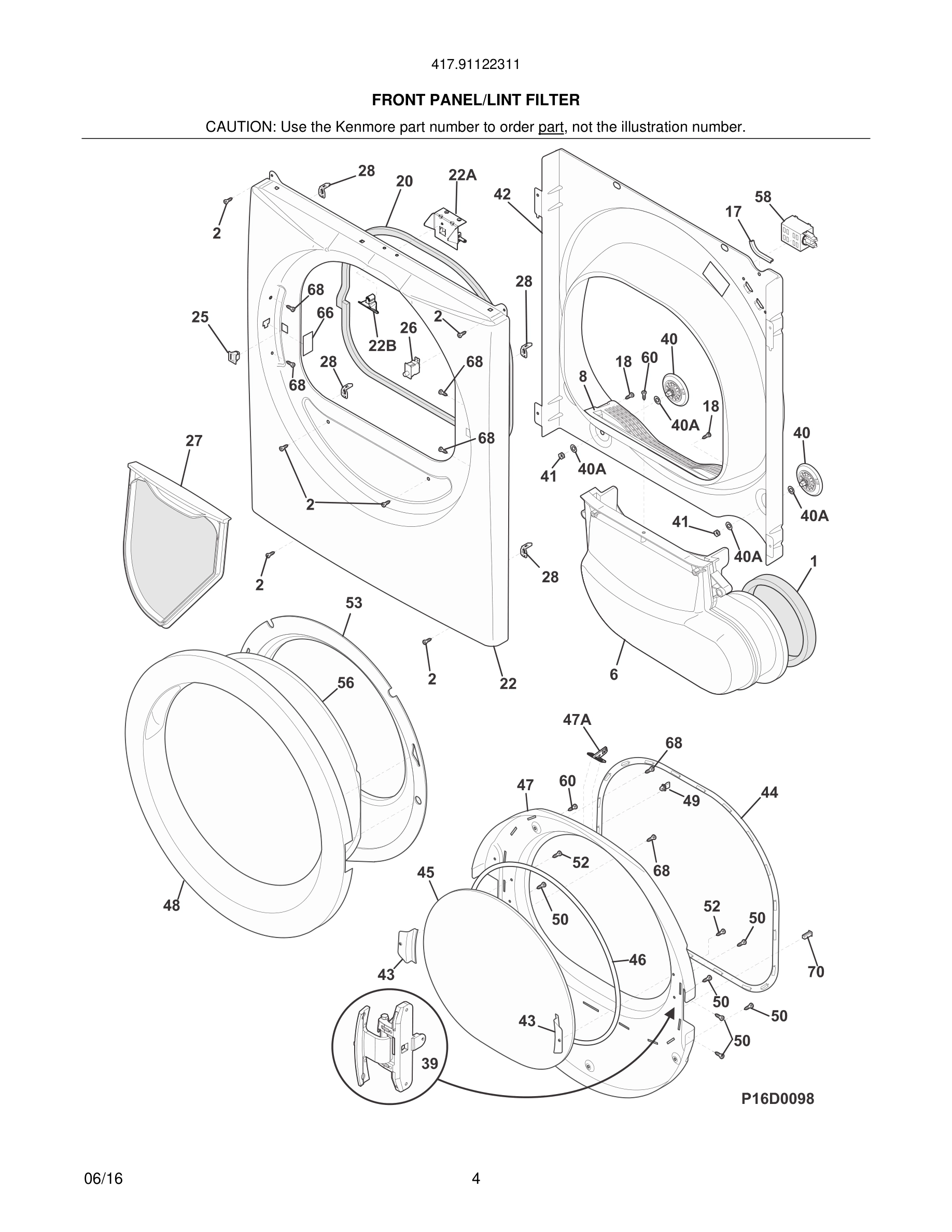 05 - FRONT PANEL/LINT FILTER