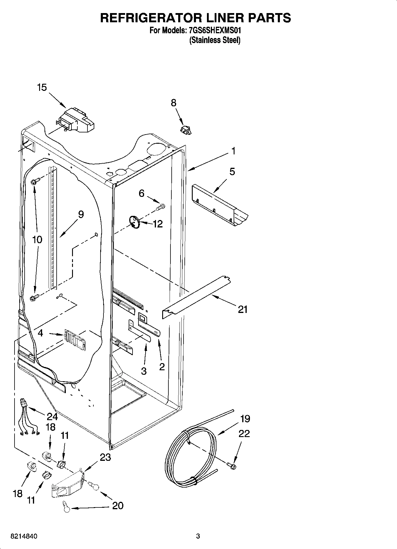 02 - REFRIGERATOR LINER PARTS